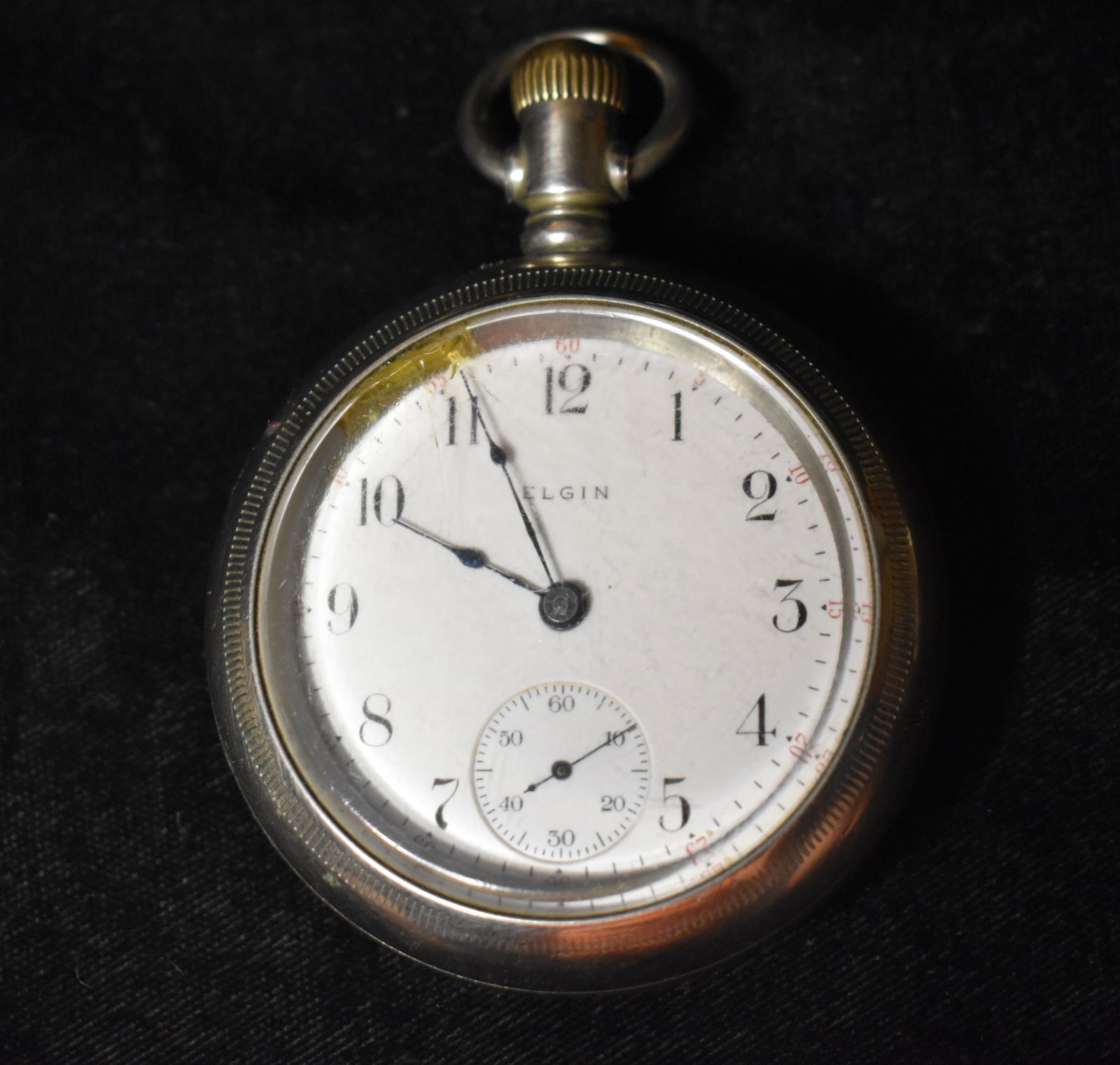 1908 Elgin Seven Jewel Pocket Watch in a Silverode Case (1 of 7)
