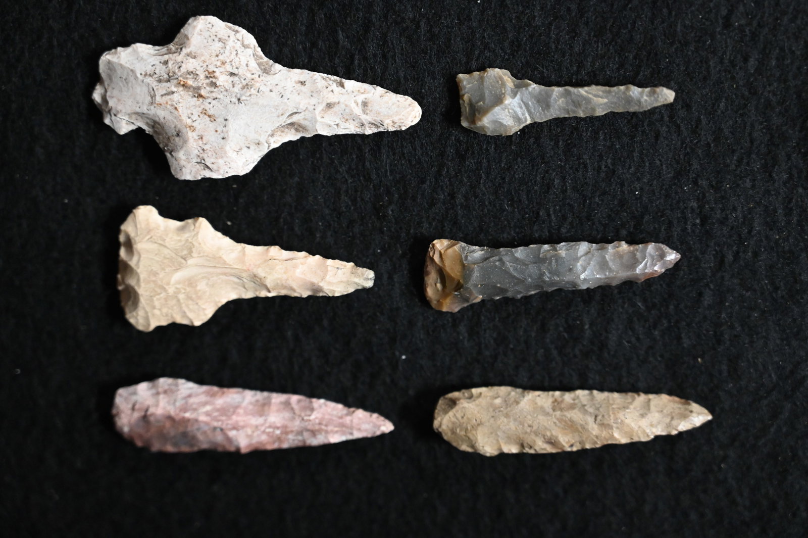 6 Drills Found in Lee Co. Iowa & Oklahoma longest is 2 5/16". Ex: Jim Vroom Collection.: 6 Drills Found in Lee Co. Iowa & Oklahoma longest is 2 5/16". Ex: Jim Vroom Collection.