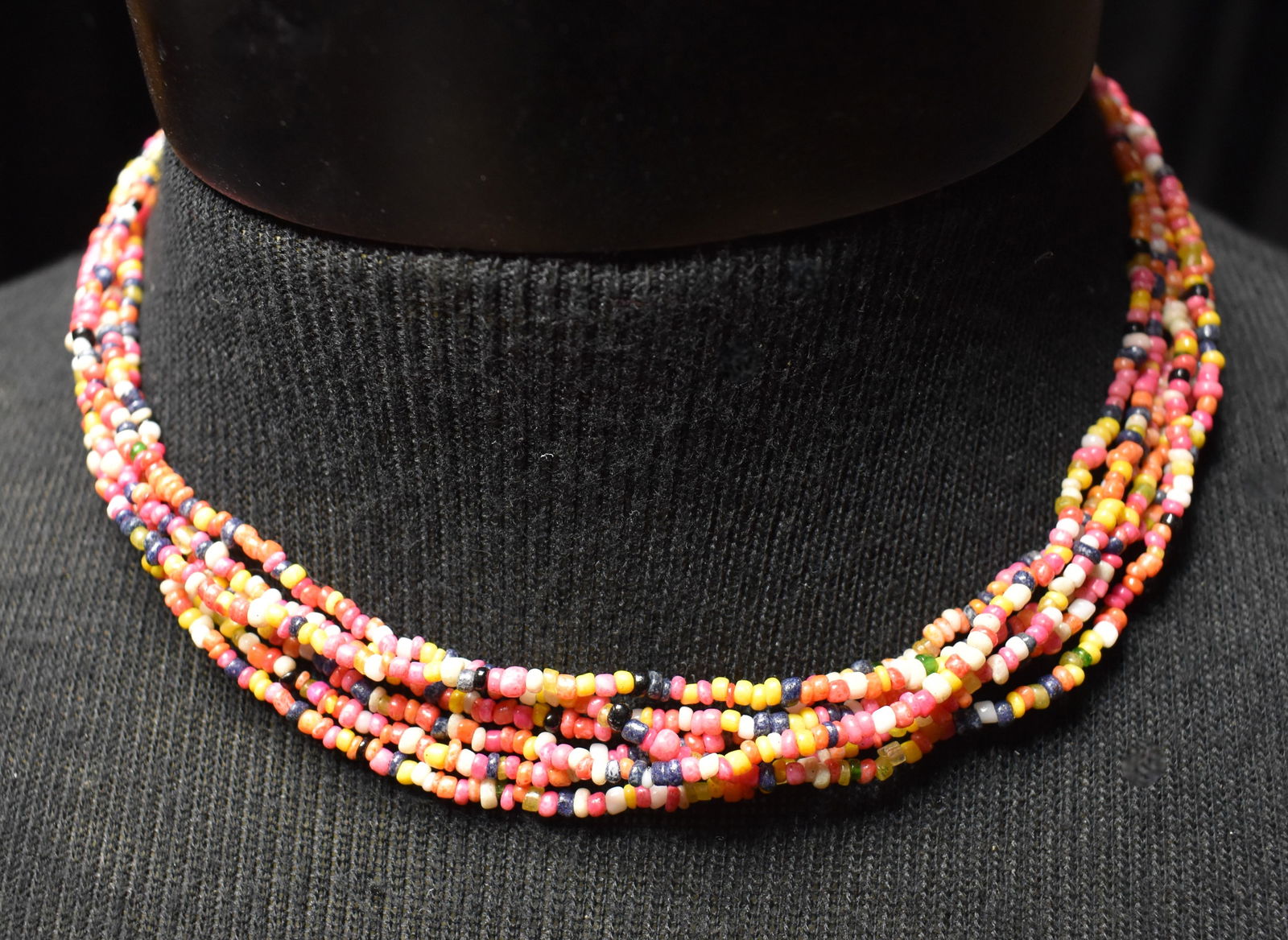 6 Strand Multi-Color Seed Bead Necklace/Choker - Native American (1 of 4)