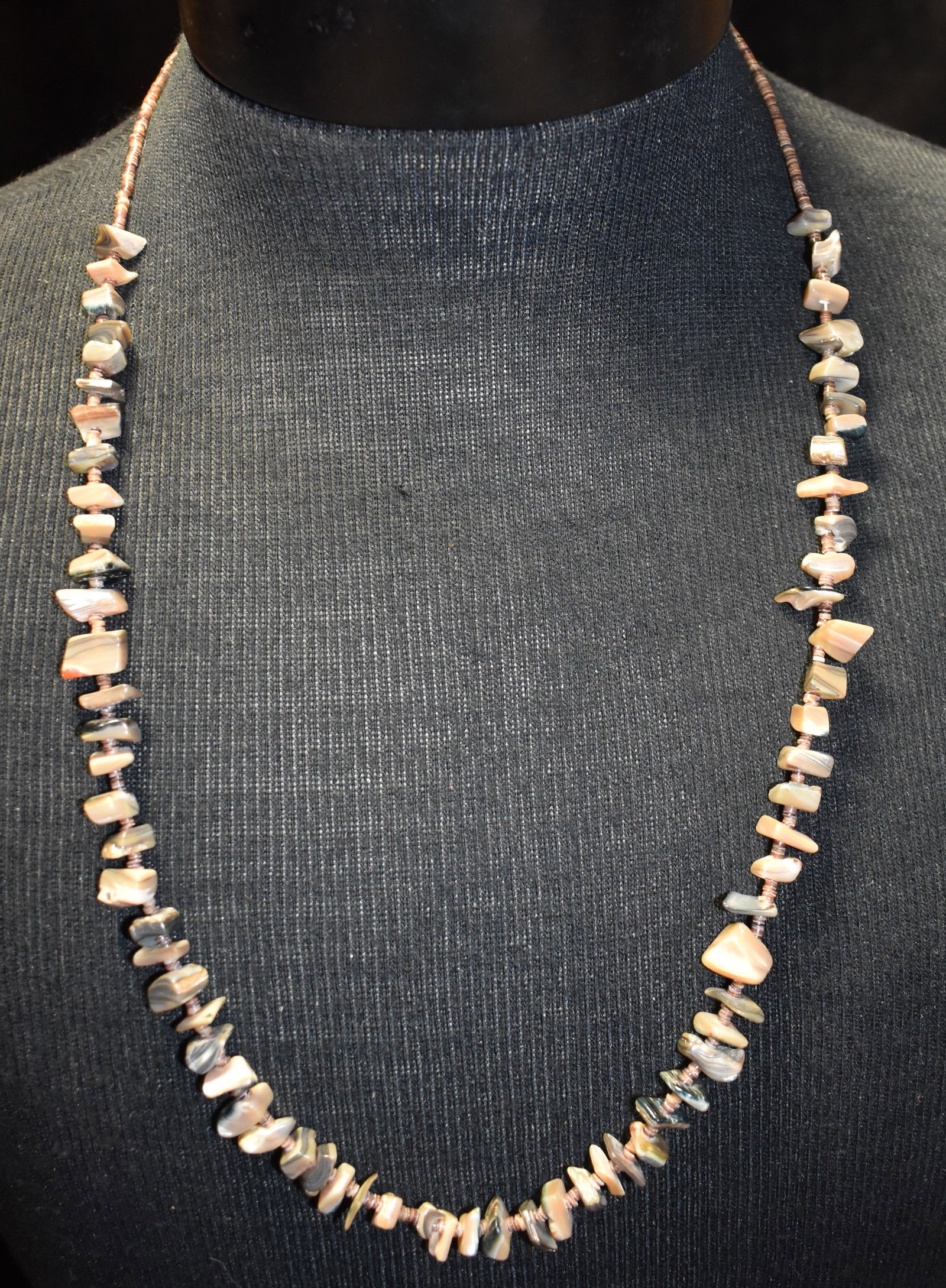 Abalone & Seed Bead Necklace - 28": Abalone & Seed Bead Necklace. Excellent condition. Measures 28" Diameter