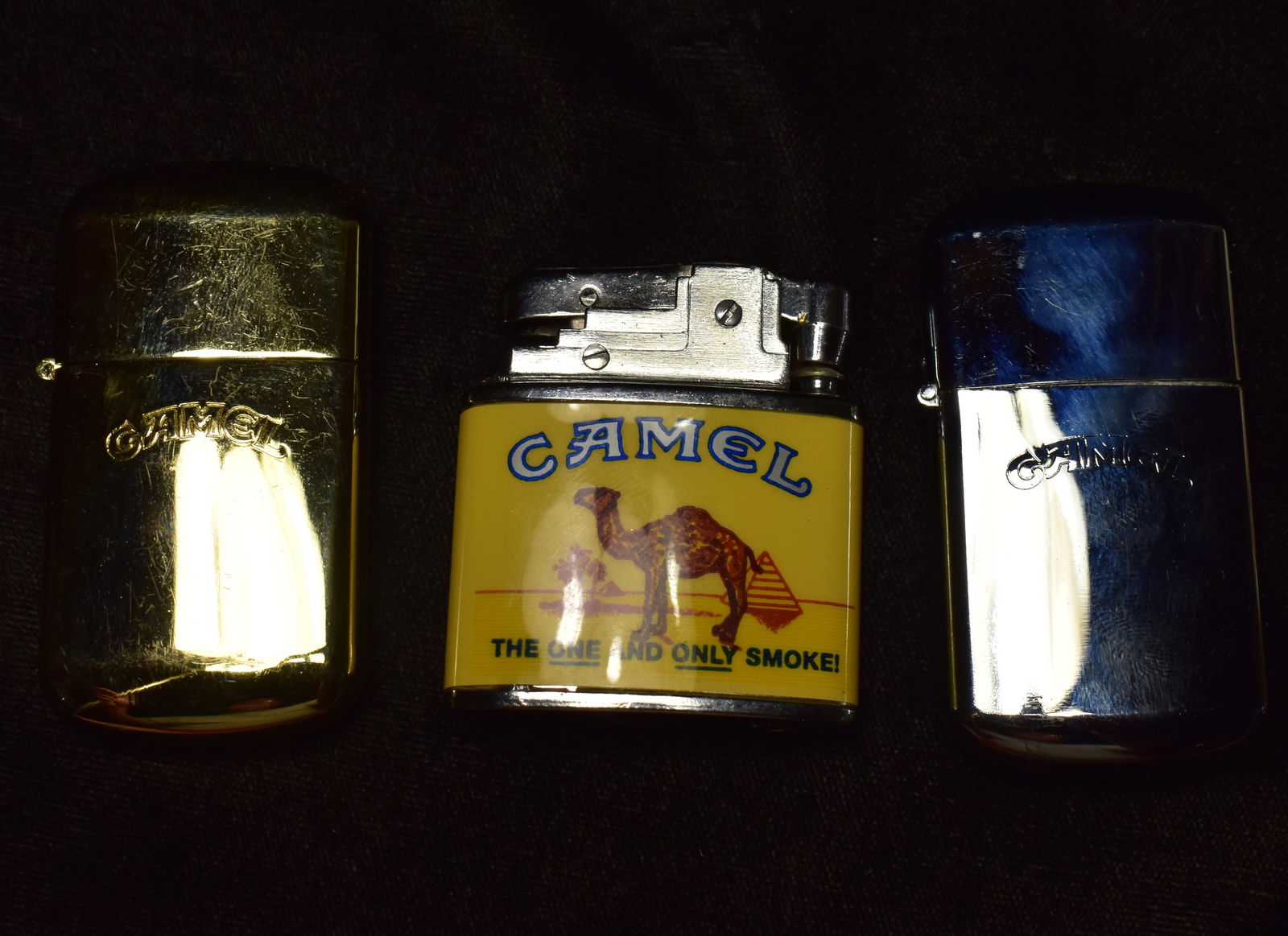 3 Vintage Camel Lighters - Camel The One and Only Smoker (1 of 5)