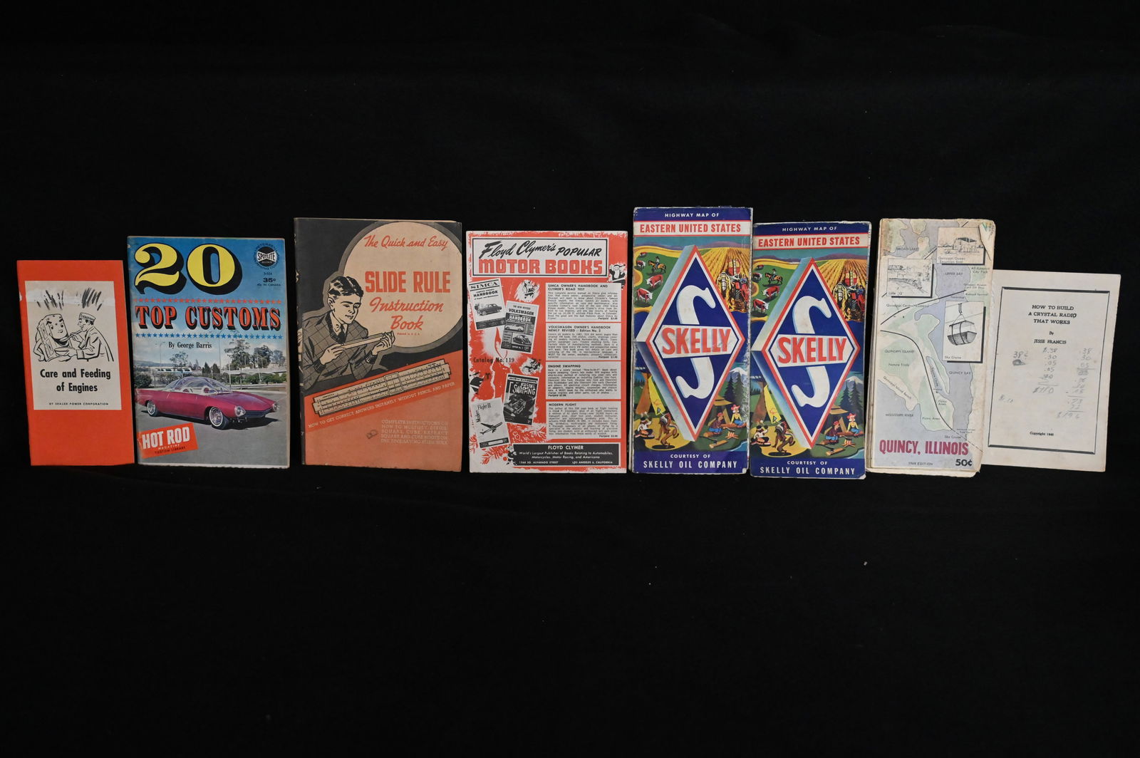 Vintage Maps Includes Skelly Oil Company, Care and Feeding of Engines by Sealed Power Corporation,: Vintage Maps Includes Skelly Oil Company, Care and Feeding of Engines by Sealed Power Corporation, Hot Rod Magazine Twenty Top Customs by George Barris, and more.