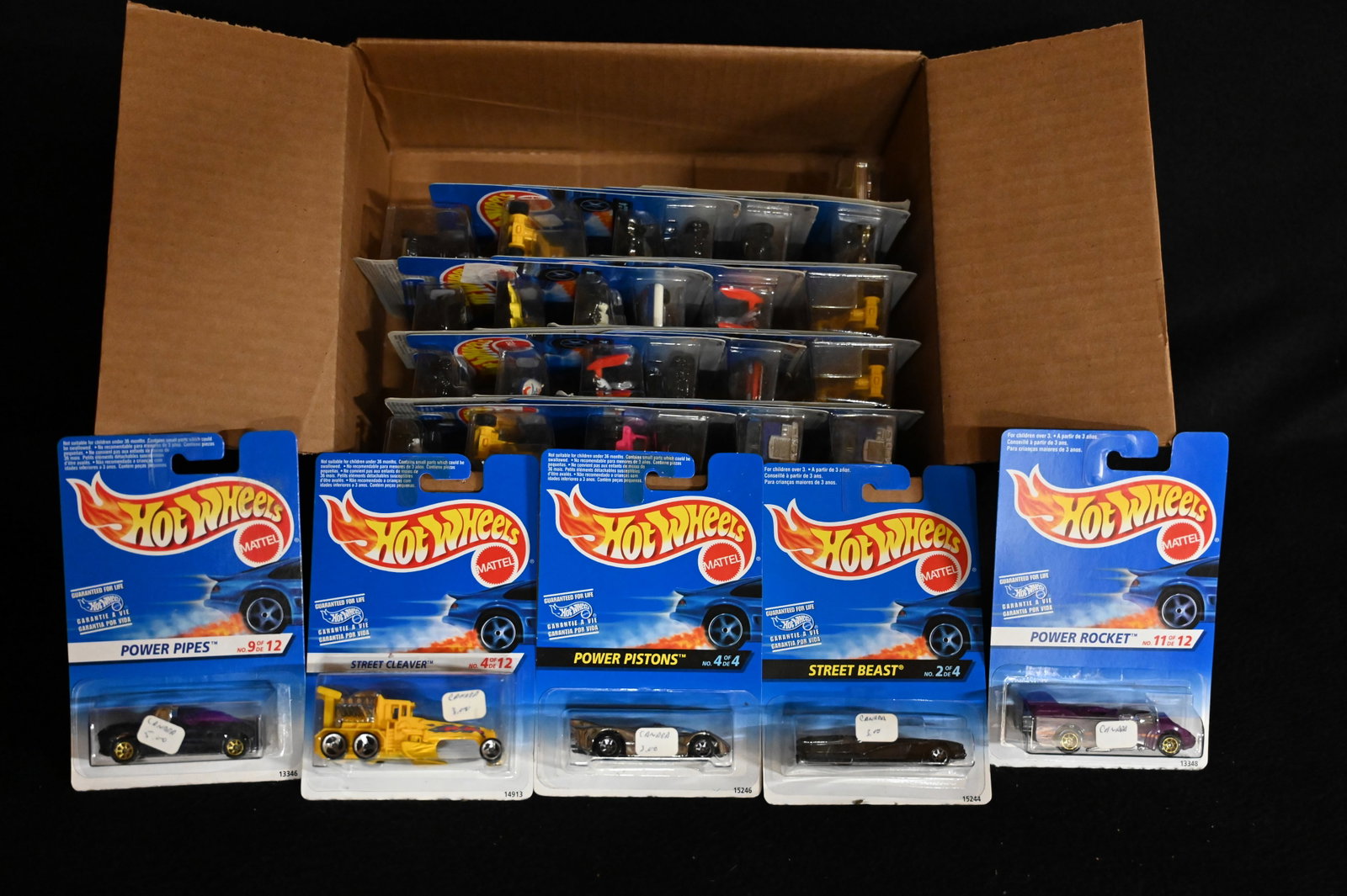 Mattel Hot Wheels Assortment contains 30 cars. All cars are brand new and in their original card.: Mattel Hot Wheels Assortment contains 30 cars. All cars are brand new and in their original card. We made sure the number of cars was correct and did not search through them. Most or all appear to be 