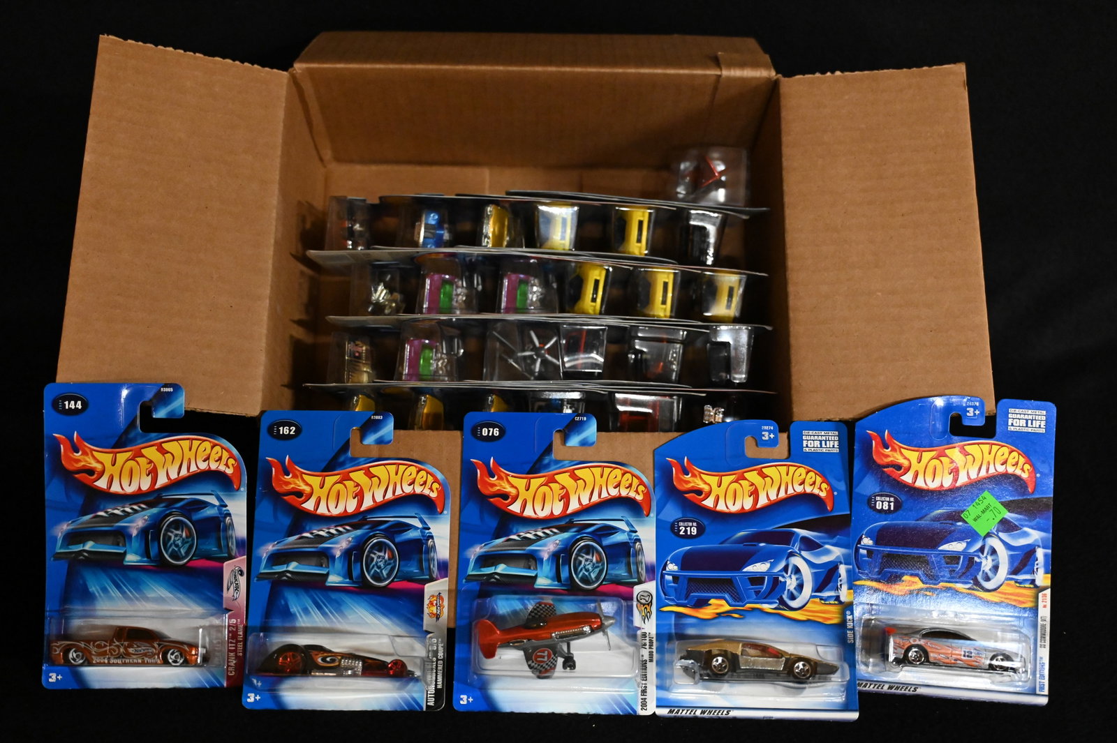 Mattel Hot Wheels Assortment contains 30 cars. All cars are brand new and in their original card.: Mattel Hot Wheels Assortment contains 30 cars. All cars are brand new and in their original card. We made sure the number of cars was correct and did not search through them. Most or all appear to be 