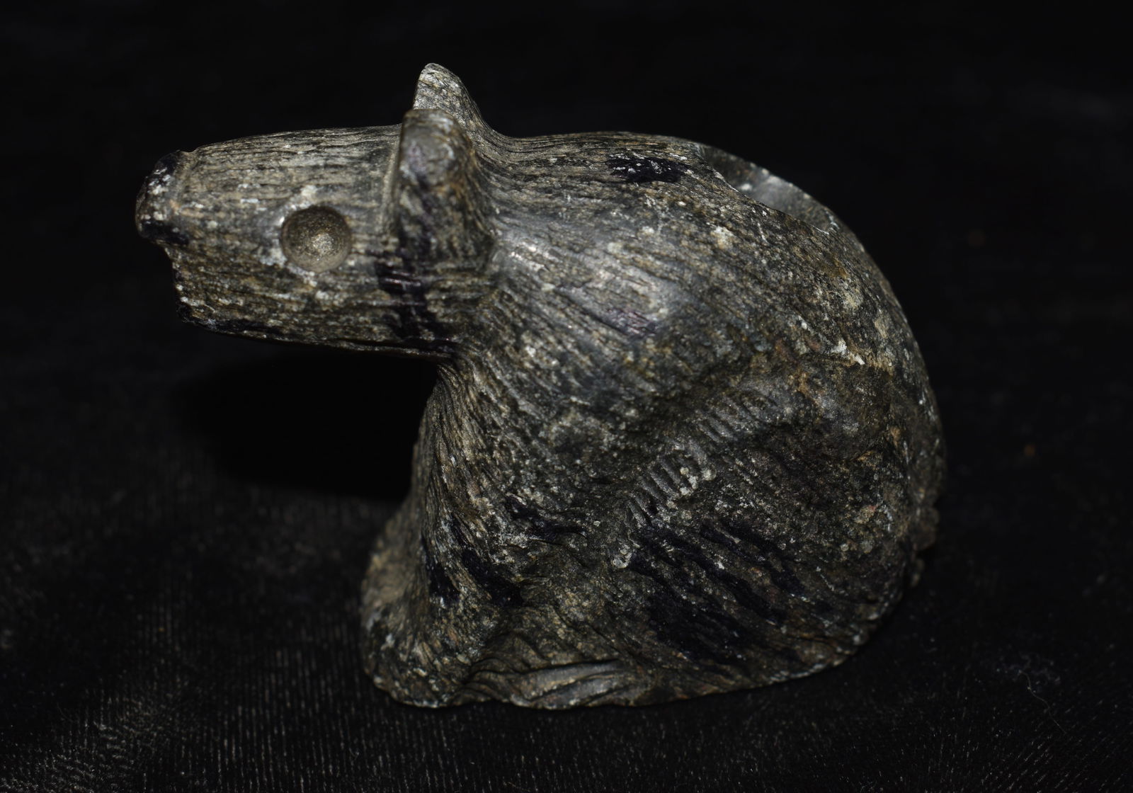 Bear Effigy Stone Pipe - Modern Made (1 of 8)