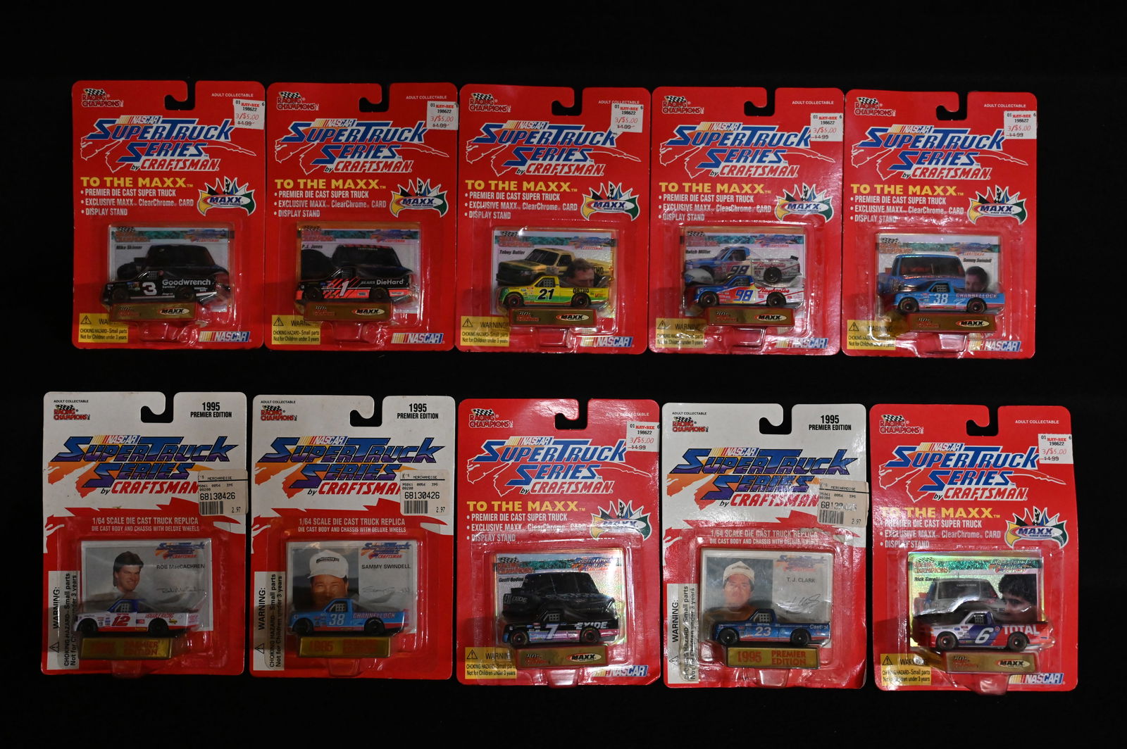 10 Racing Champions 1995 Super Truck Series by Craftsman Diecast Truck with MAXX Race Cards brand (1 of 5)