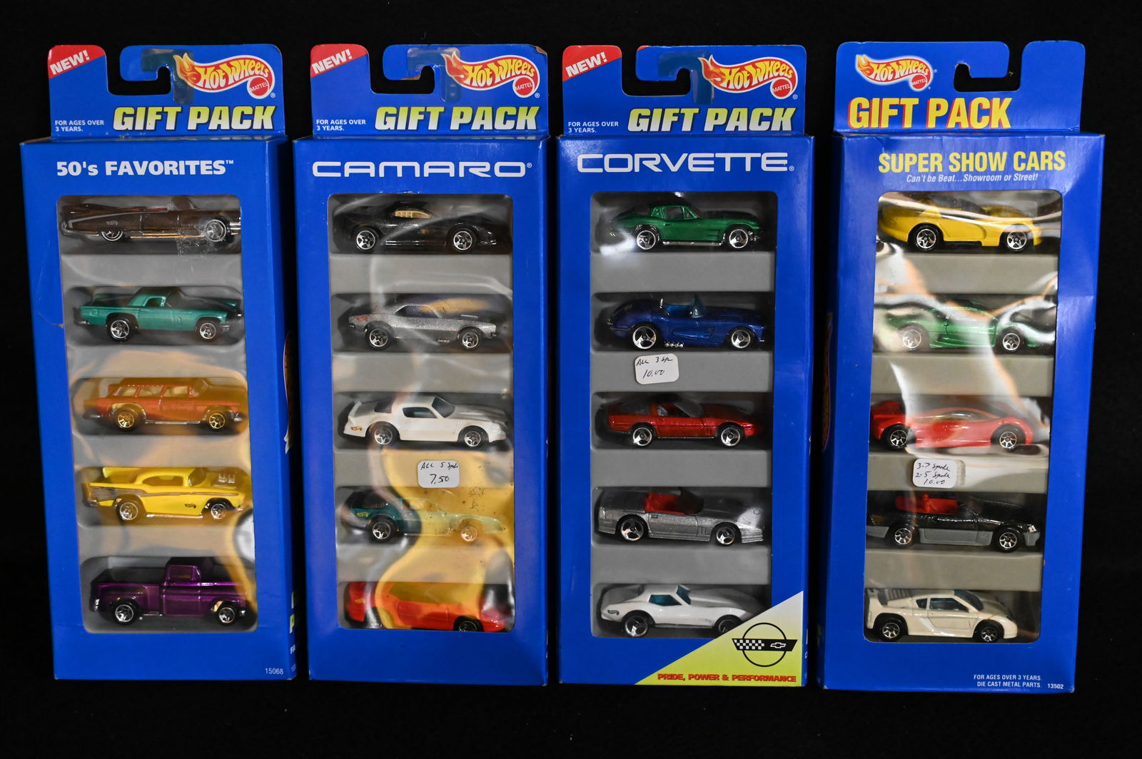 4 Mattel Hot Wheels 5 Car Gift Packs 1995 Brand New in the original packaging. (1 of 4)