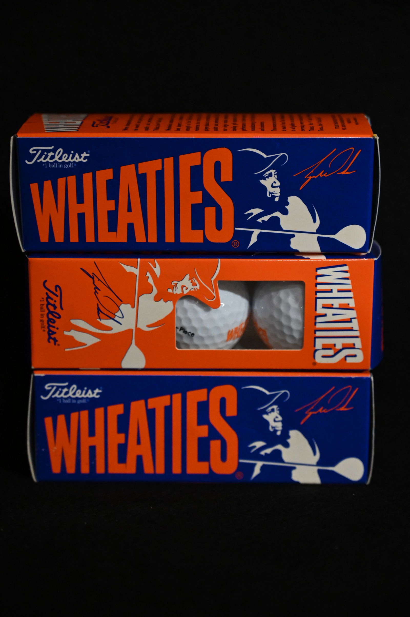 3 Wheaties Titleist 3-pack Tiger Woods Golf Balls. (1 of 5)
