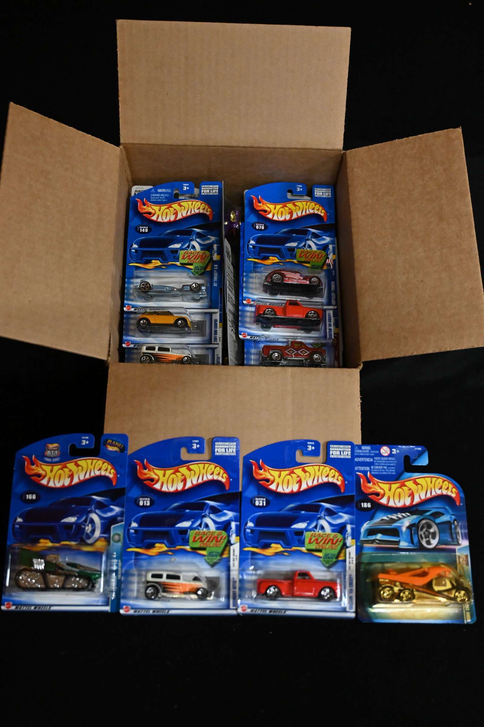 Mattel Hot Wheels Assortment contains 72 cars. All cars are brand new and in their original card.: Mattel Hot Wheels Assortment contains 72 cars. All cars are brand new and in their original card. We made sure the number of cars was correct and did not search through them. This box contains a mix o