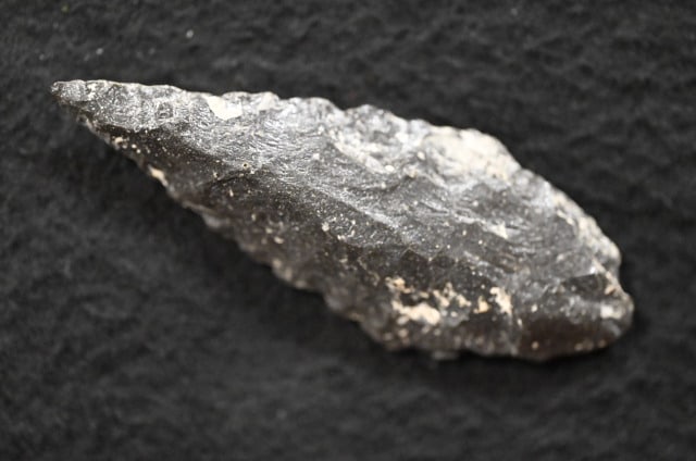 3 1/8" Obsidian Cascade Found in Lake County, California by Venn Keeling on and near Bartlett: 3 1/8" Obsidian Cascade Found in Lake County, California by Venn Keeling on and near Bartlett Mountain And Catalogued by Berkley University. Key words: Ancient, Prehistoric Native American Indian Arti