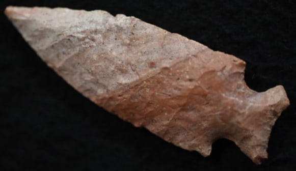 2 11/16" Red Turin Arrowhead Found in West Central Illinois. Beautiful Heat Treated Chert Material.: 2 11/16" Red Turin Arrowhead Found in West Central Illinois. Beautiful Heat Treated Chert Material. Key words: Ancient, Prehistoric Native American Indian Artifacts, Arrowheads, Stone Tools