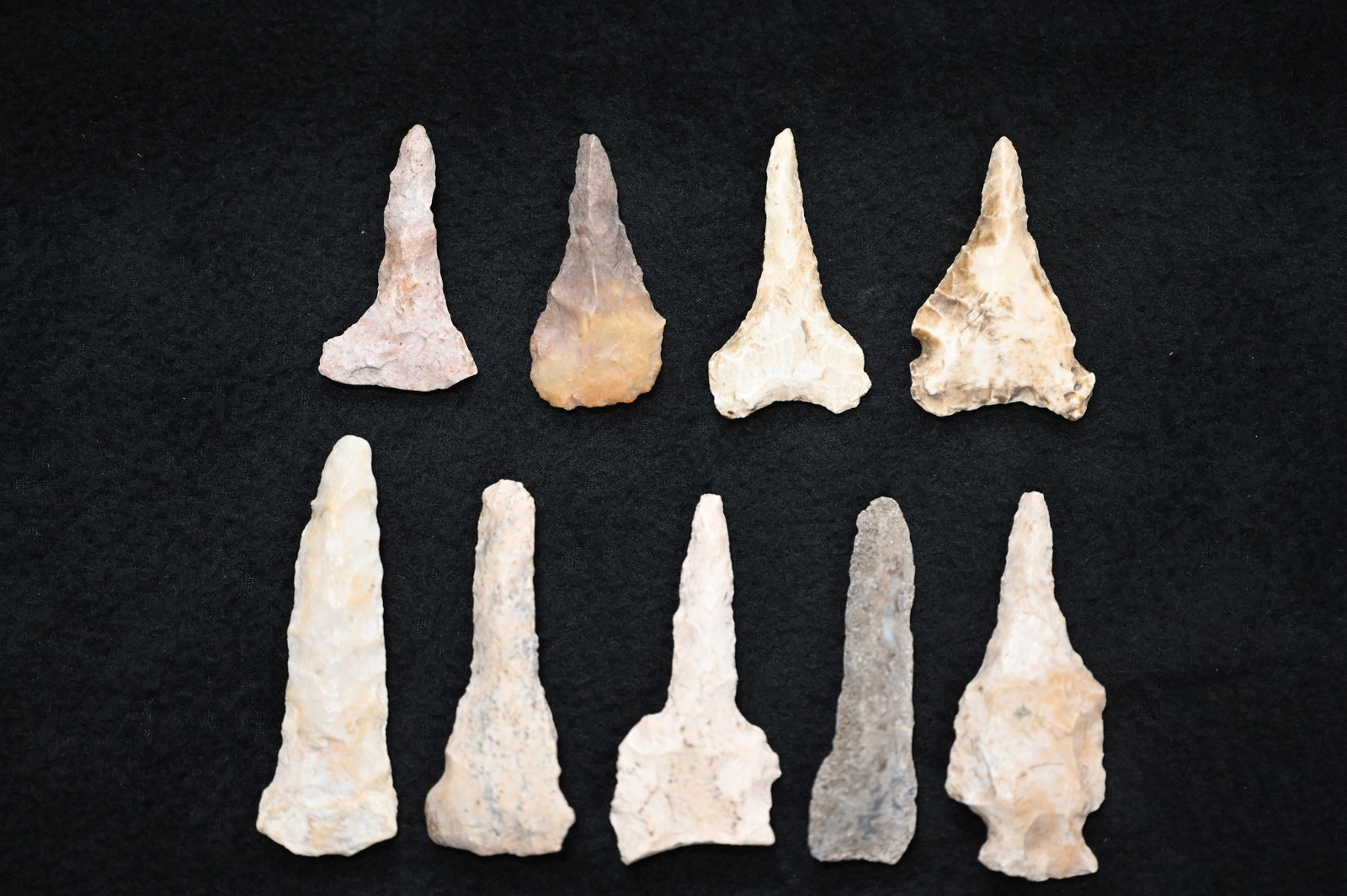 9 Drills Found in Clark Co. Missouri Longest is 2 9/16". Includes Dalton, Graham Cave, and many more: 9 Drills Found in Clark Co. Missouri Longest is 2 9/16". Includes Dalton, Graham Cave, and many more Drills Ex: James Vroom Collection. Key words: Ancient, Prehistoric Native American Indian Artifacts