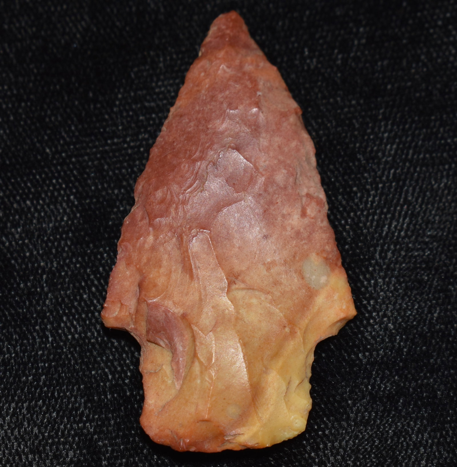 2" Colorful Gary Arrowhead found in South Central Missouri: 2" Colorful Gary Arrowhead found in South Central Missouri. Ex Tim Patrick Collection. Key words: Ancient, Prehistoric Native American Indian Artifacts, Arrowheads, Stone Tools