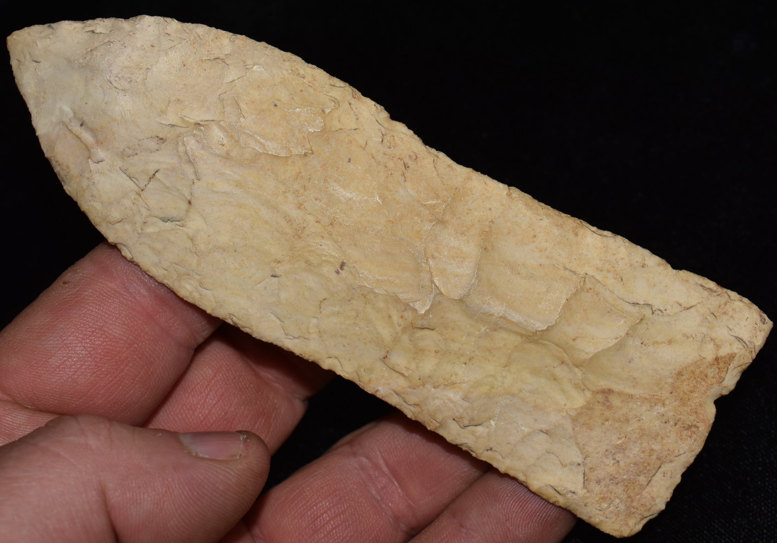 5 1/8" Wadlow Blade found in Pettis County, Missouri: 5 1/8" Wadlow Blade found in Pettis County, Missouri. Ex George Wolf Collection. Key words: Ancient, Prehistoric Native American Indian Artifacts, Arrowheads, Stone Tools