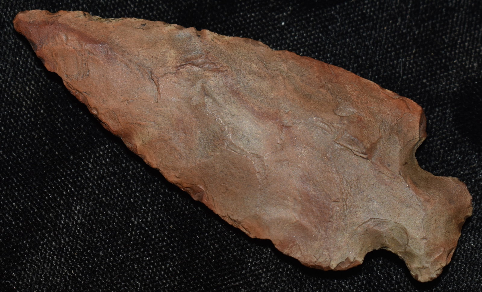 3" Jasper Bottleneck found in Wisconsin by Mario Conto: 3" Jasper Bottleneck found in Wisconsin by Mario Conto. Appears to be jasper but some of that could be river patination. Nice sized bottleneck. Key words: Ancient, Prehistoric Native American Indian A