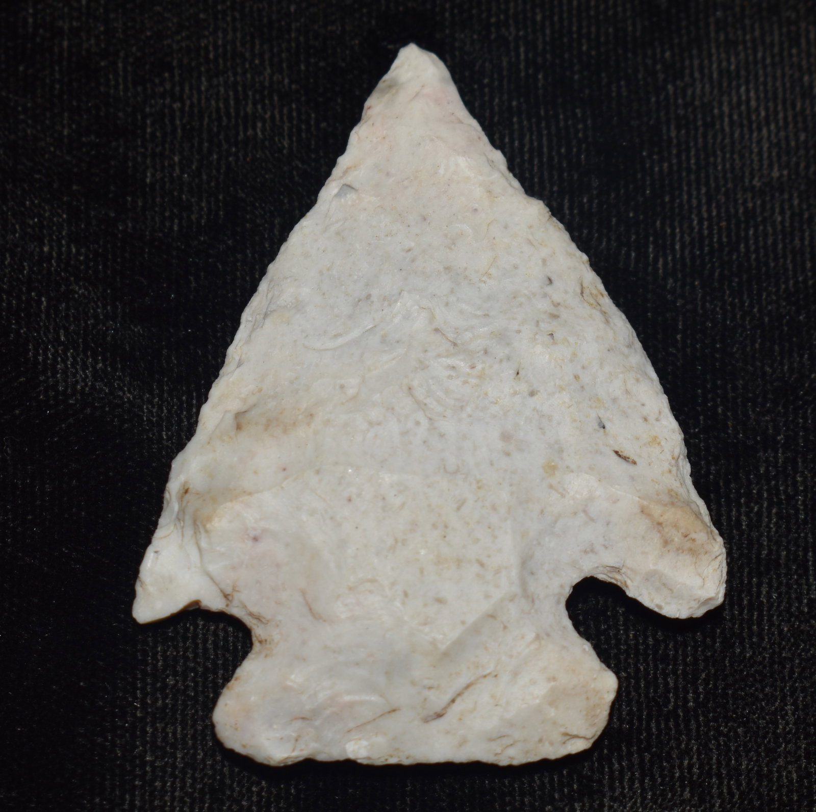 2 1/8" Afton found in Johnson County, Missouri: 2 1/8" Afton found in Johnson County, Missouri. May also be a larger big creek that has had its tip brought in similar to an Afton. Exhibits correct manufacture and good patination. Ex Tim Patrick Col