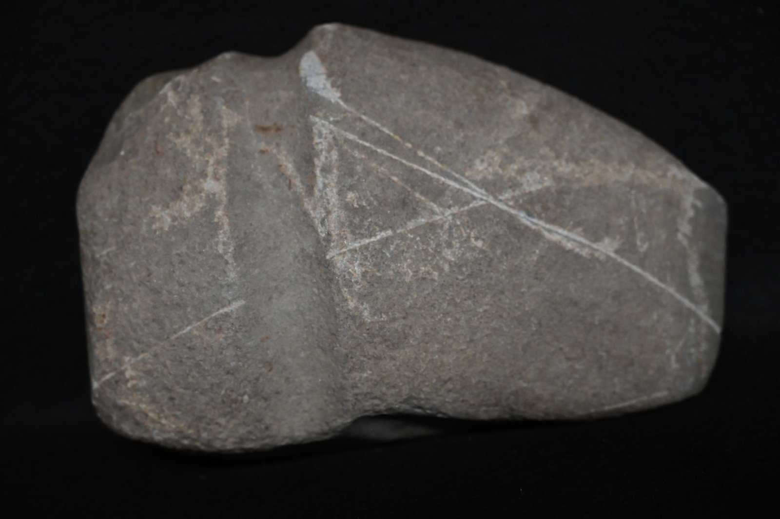 7 1/8" Hardstone 3/4 Groove Axe Found in Howard Co. Missouri Ex: John Bender, Matt Lay Collections.: 7 1/8" Hardstone 3/4 Groove Axe Found in Howard Co. Missouri Ex: John Bender, Matt Lay Collections.