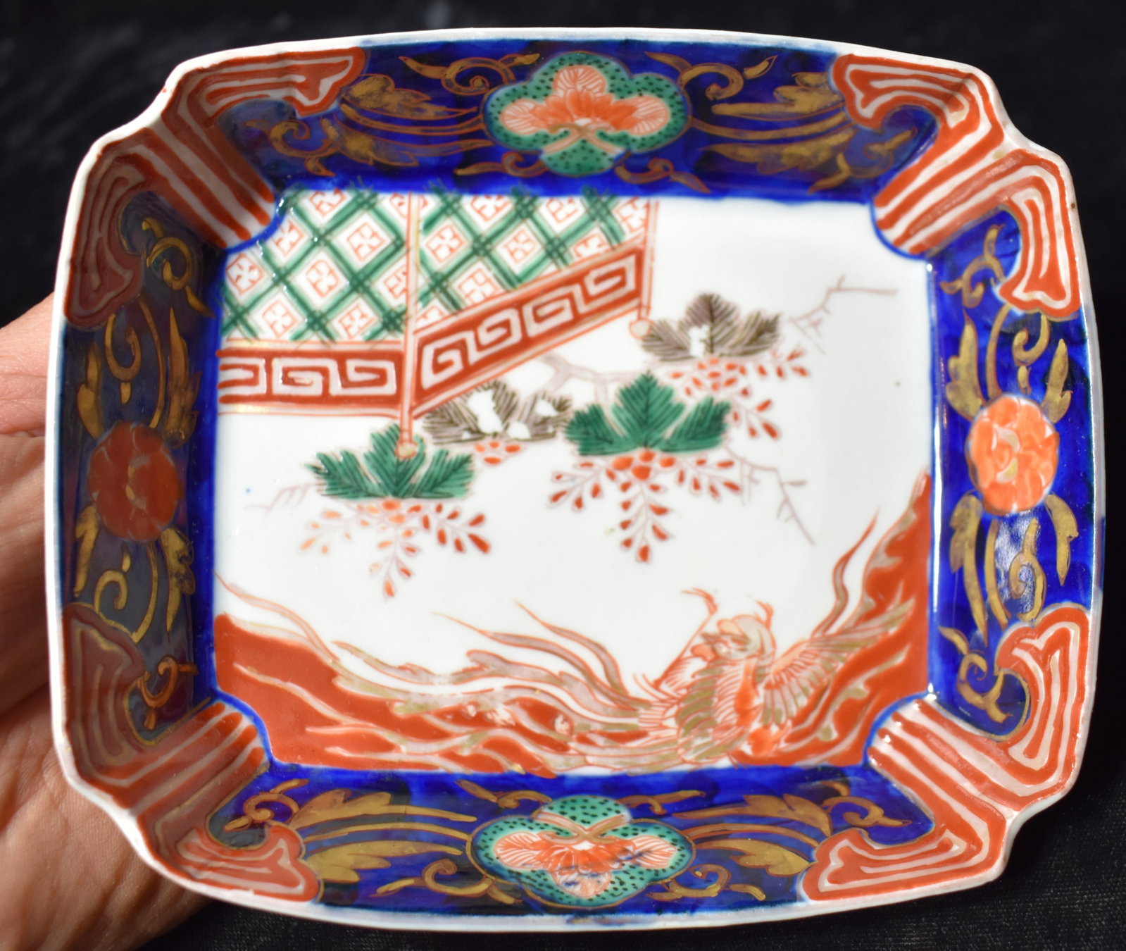 Beautiful Antique Japanese Imari Bowl - Meiji Period circa 1868-1913: Beautiful Antique Japanese Imari Bowl - Meiji Period circa 1868-1913. Very ornately hand painted porcelain dish. Minor chip to base ring as shown in photo. Otherwise excellent condition. Measures 6" b