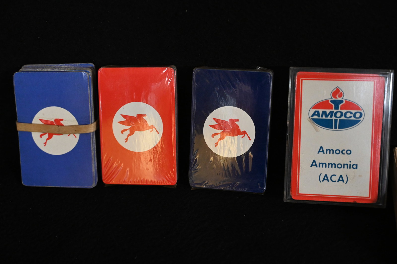 4 Vintage Playing Cards Decks with Gas Related Themes like Amoco and Mobil.: 4 Vintage Playing Cards Decks with Gas Related Themes like Amoco and Mobil.