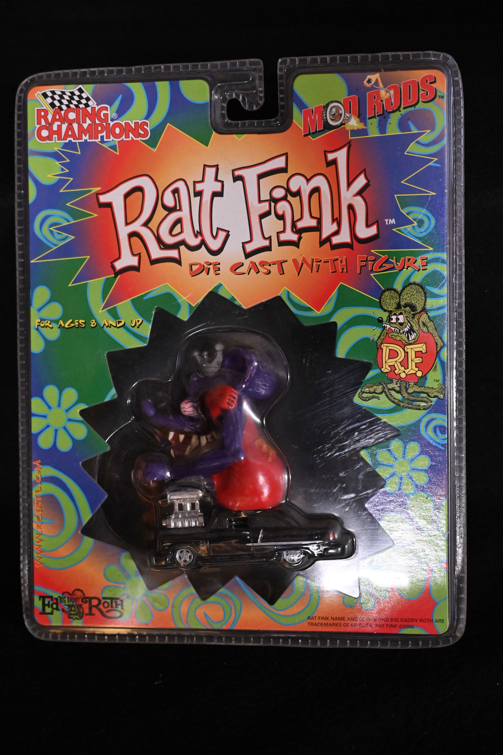 Rat Fink Mod Rods 2000 Racing Champions Die Cast Car with Rat Fink Figure.: Rat Fink Mod Rods 2000 Racing Champions Die Cast Car with Rat Fink Figure.