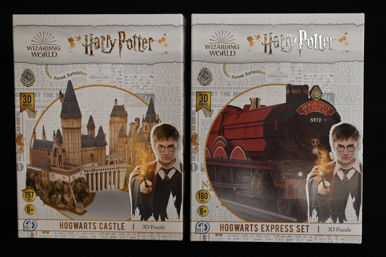2 Harry Potter 1,000 Piece 3D Puzzles Produced by Warner Bros. Wizarding World. Include Hogwarts: 2 Harry Potter 1,000 Piece 3D Puzzles Produced by Warner Bros. Wizarding World. Include Hogwarts Castle and Hogwarts Express Set. Both puzzles are in brand new never opened condition.