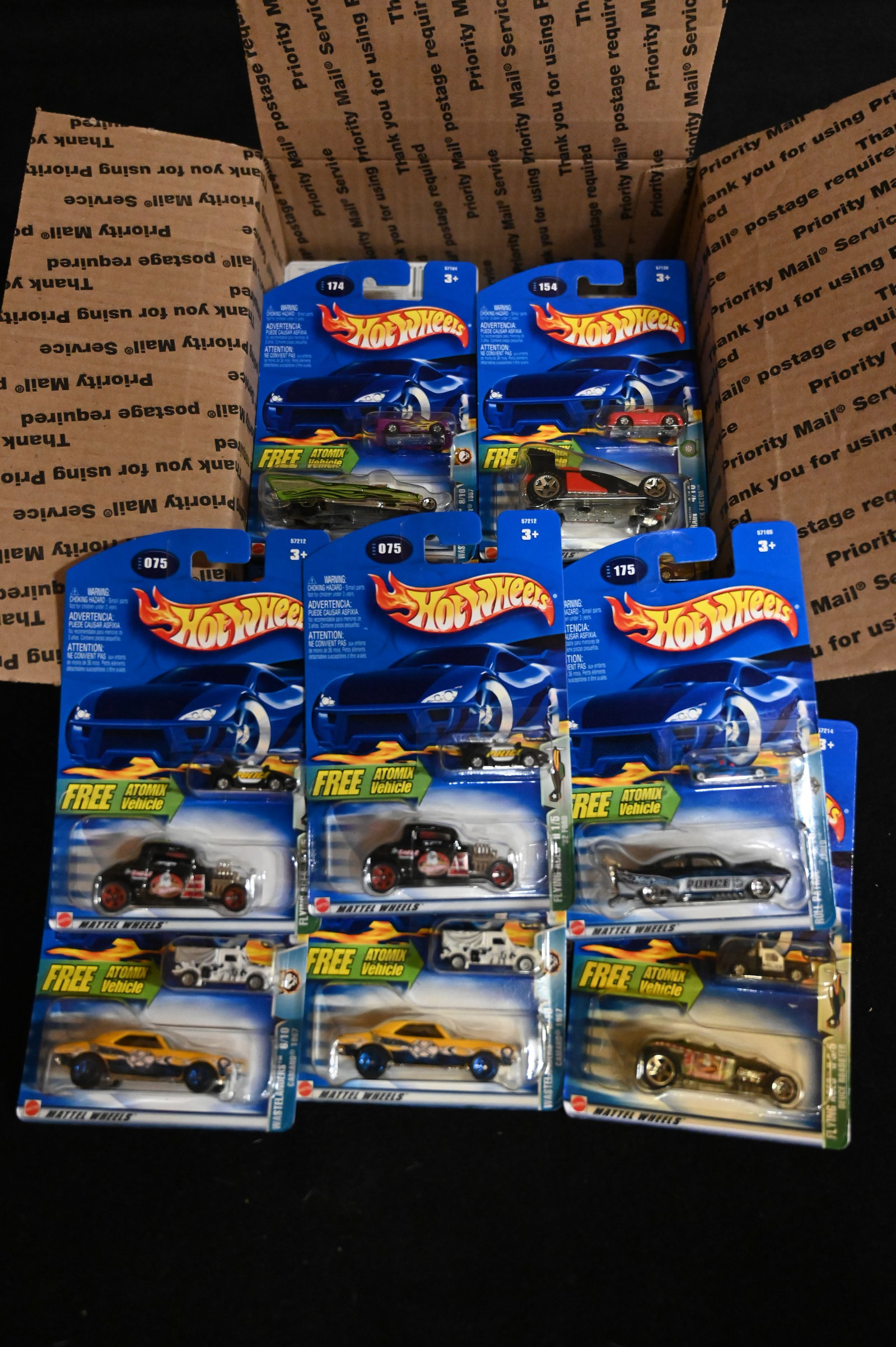 Mattel Hot Wheels with Atomix Assortment contains 30 cars. All cars are brand new and in their: Mattel Hot Wheels with Atomix Assortment contains 30 cars. All cars are brand new and in their original card. We made sure the number of cars was correct and did not search through them. Most or all a