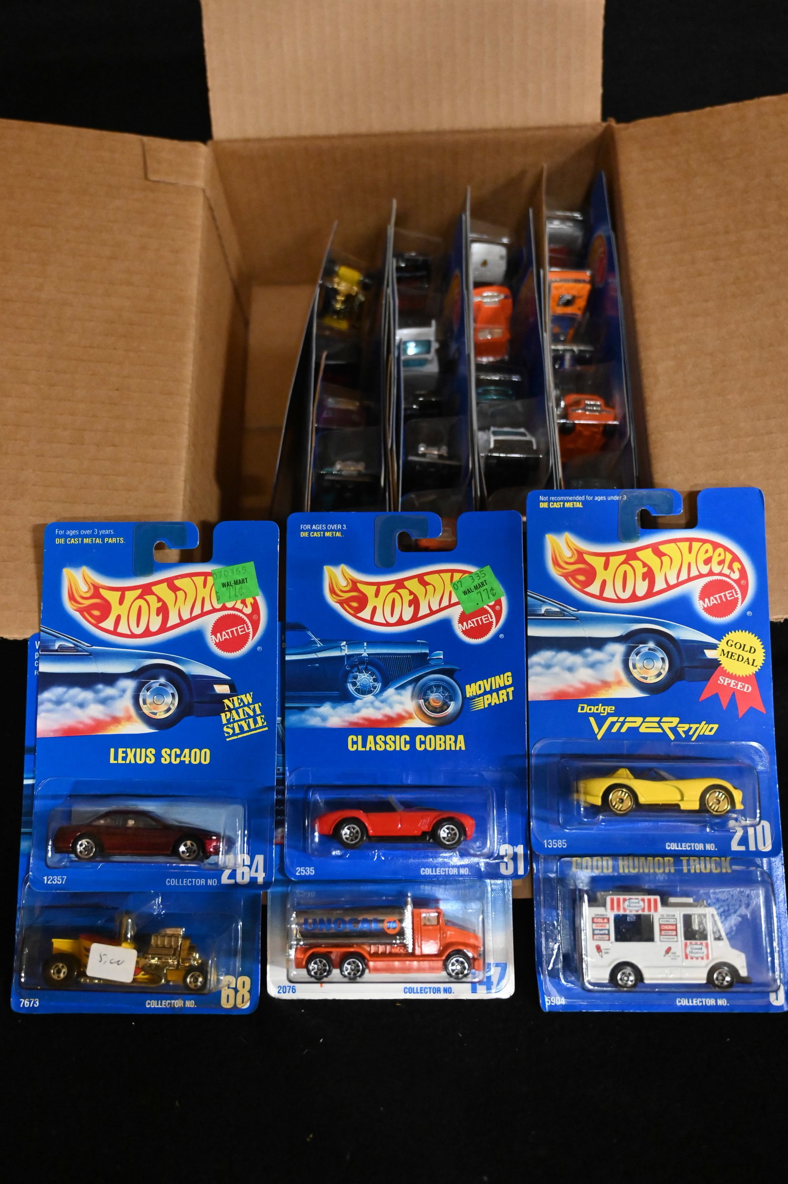 Mattel Hot Wheels Assortment contains 30 cars. All cars are brand new and in their original card.: Mattel Hot Wheels Assortment contains 30 cars. All cars are brand new and in their original card. We made sure the number of cars was correct and did not search through them. Most or all appear to be 
