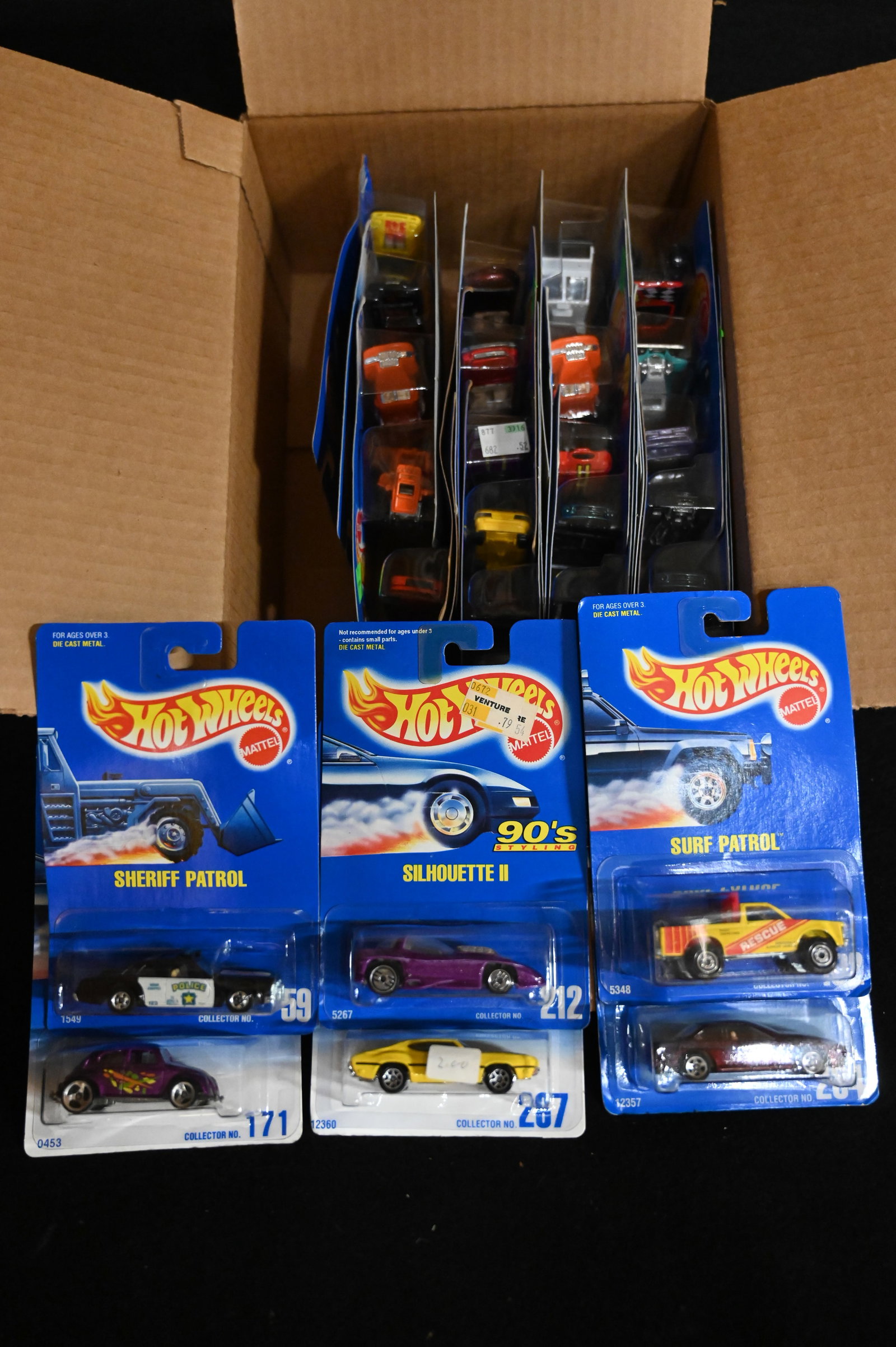 Mattel Hot Wheels Assortment contains 30 cars. All cars are brand new and in their original card.: Mattel Hot Wheels Assortment contains 30 cars. All cars are brand new and in their original card. We made sure the number of cars was correct and did not search through them. Most or all appear to be 