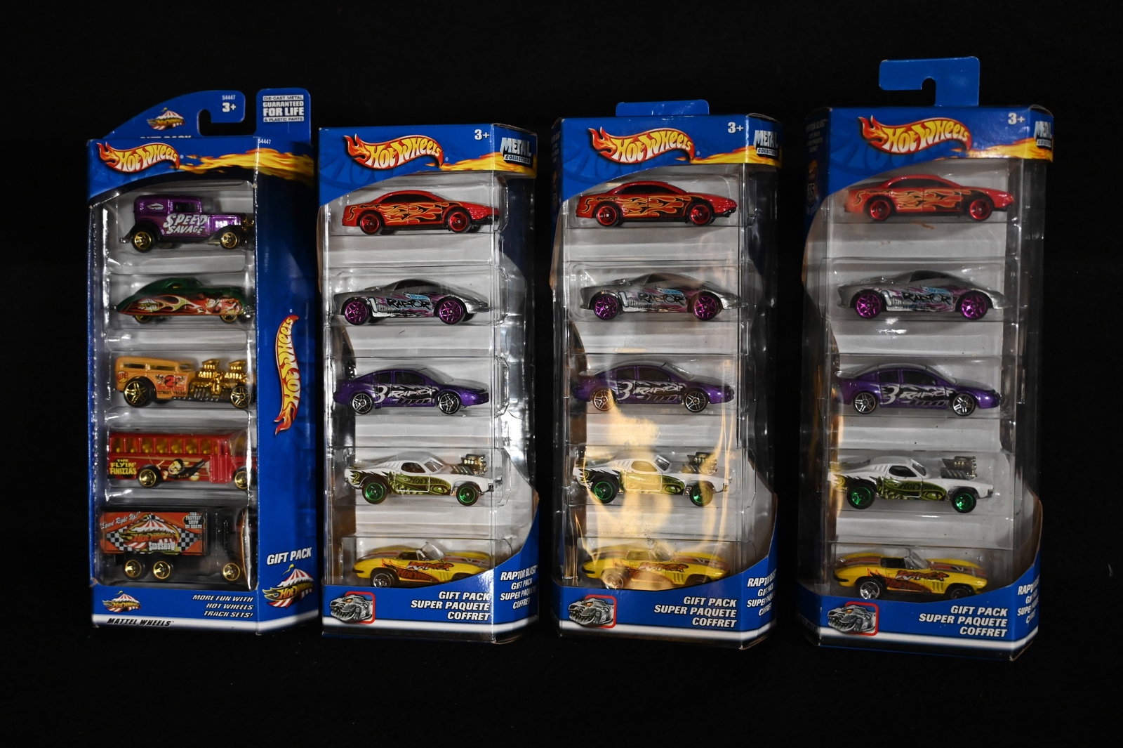 4 Mattel Hot Wheels 5 Car Gift Packs 2000 - 2002 Brand New in the original packaging.: 4 Mattel Hot Wheels 5 Car Gift Packs 2000 - 2002 Brand New in the original packaging.