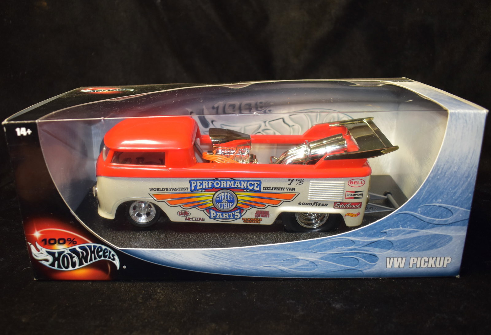2002 Hot Wheels 1:18 Diecast Performance Parts Street & Strip VW Delivery Van: Hot Wheels 1:18 Diecast Performance Parts Street & Strip VW Delivery Van. New in its original box. 2002