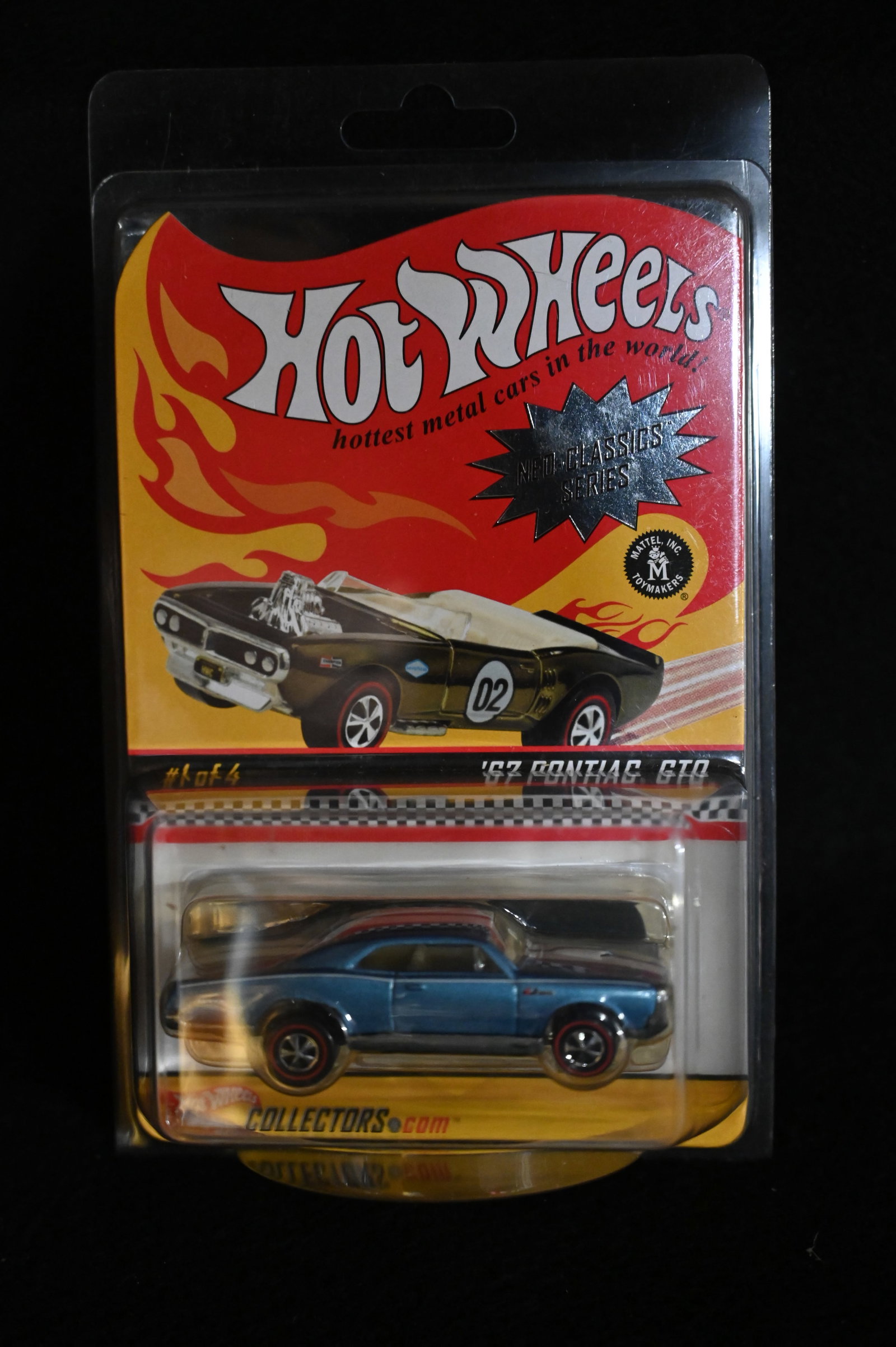2003 Hot Wheels Red Line 67' Pontiac GTO NEO Classics Series in a Plastic Case.: 2003 Hot Wheels Red Line 67' Pontiac GTO NEO Classics Series in a Plastic Case.