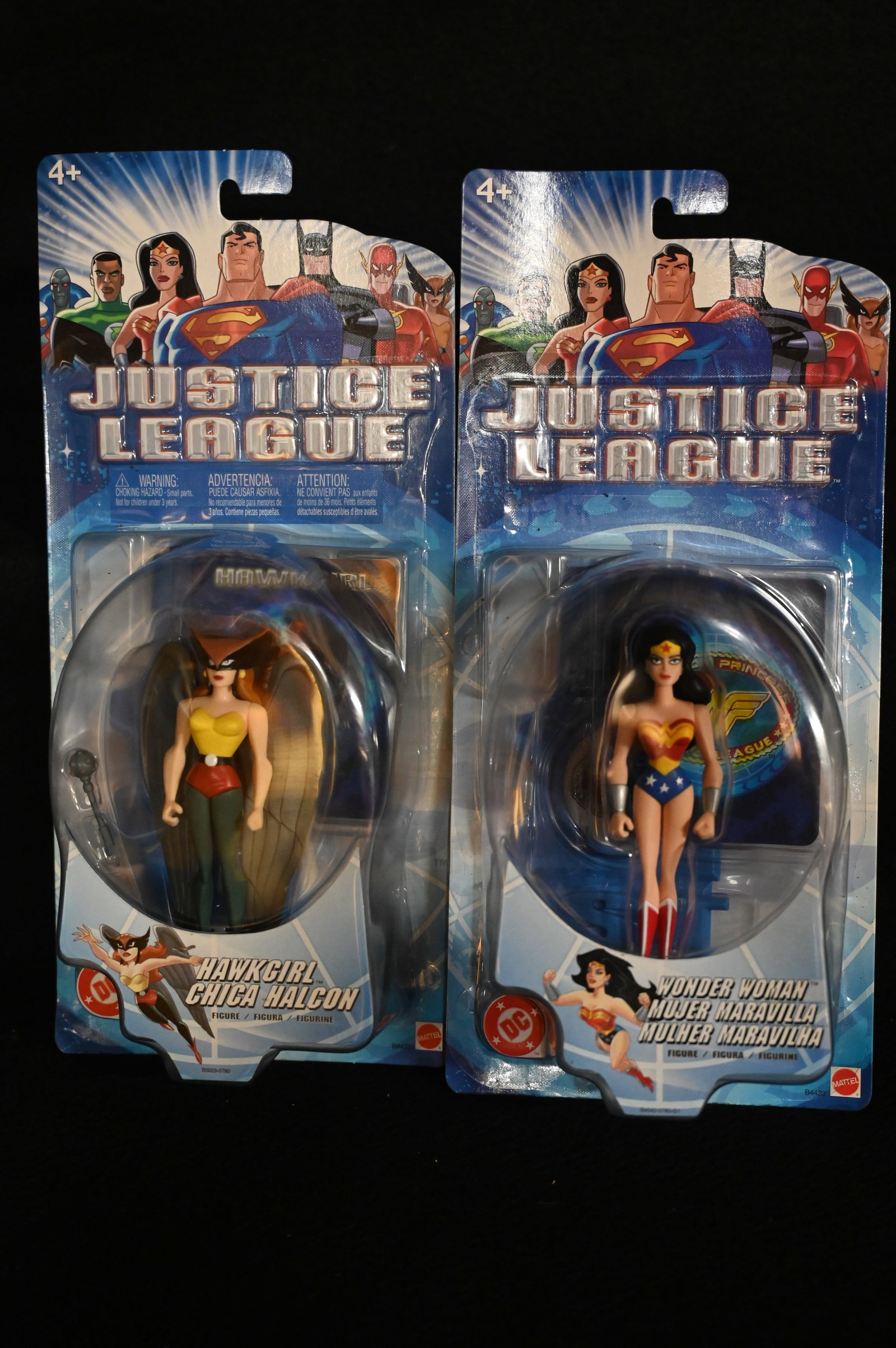 2003 Mattel Justice League Wonder Woman and Hawkgirl Action Figures Brand new condition: 2003 Mattel Justice League Wonder Woman and Hawkgirl Action Figures Brand new condition