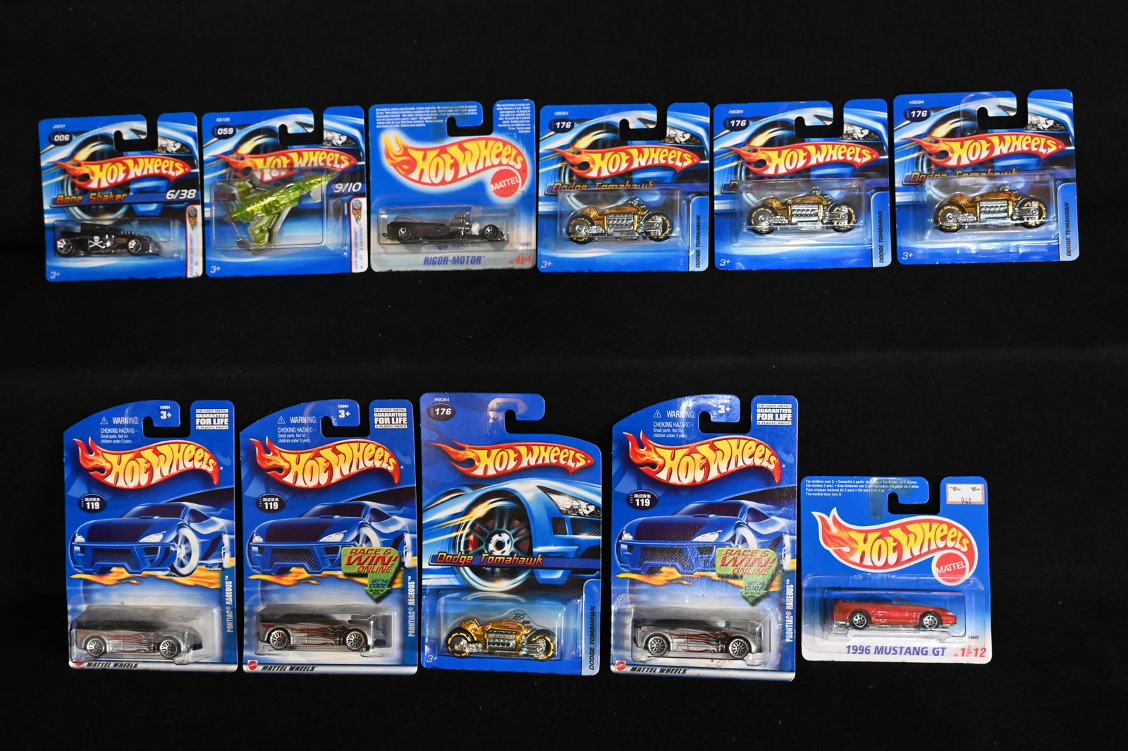 11 Hot Wheels 1996-2005 Short Cards.: 11 Hot Wheels 1996-2005 Short Cards.