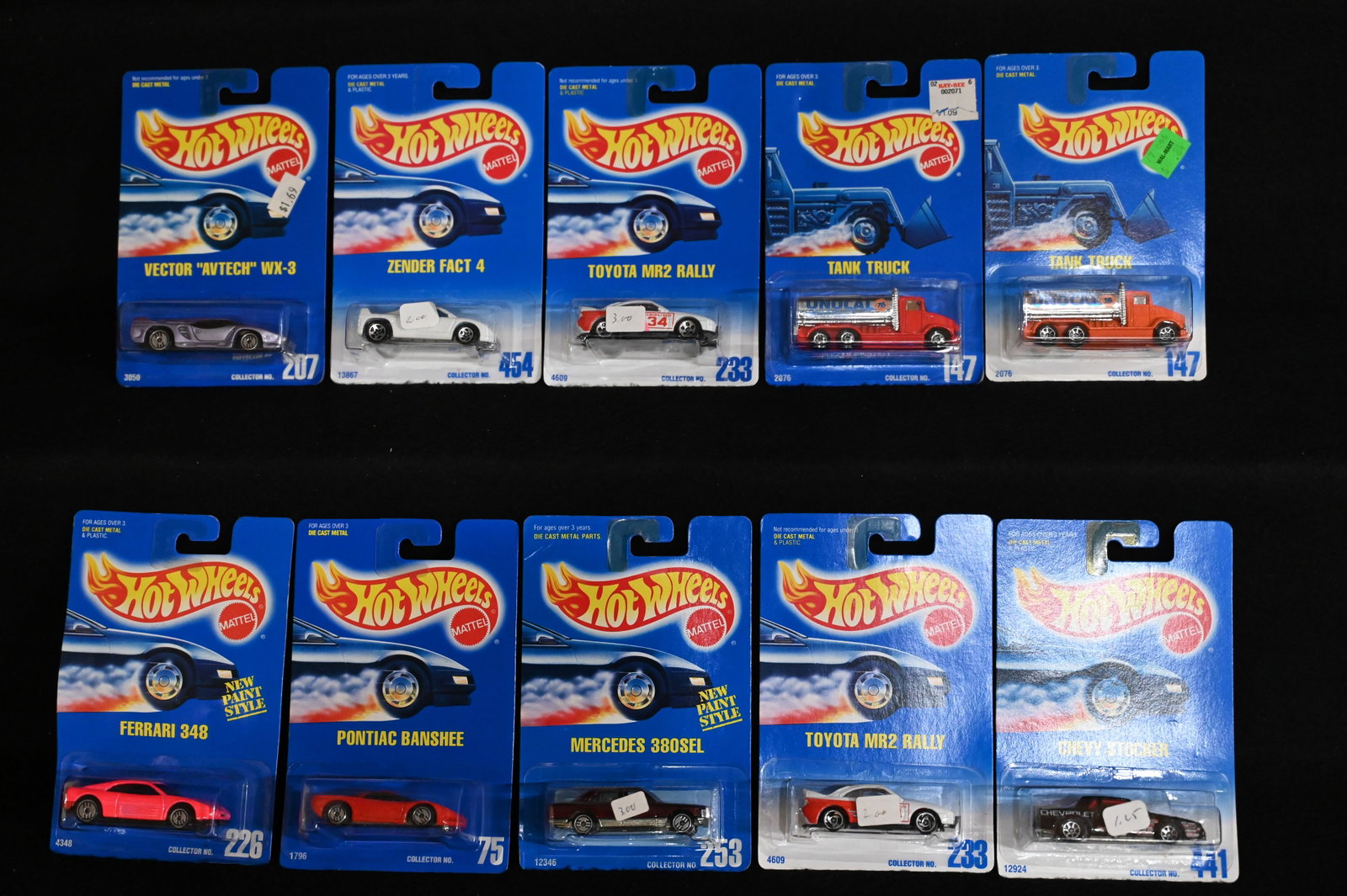 10 Hot Wheels 1991 Brand new in the original packaging.: 10 Hot Wheels 1991 Brand new in the original packaging.