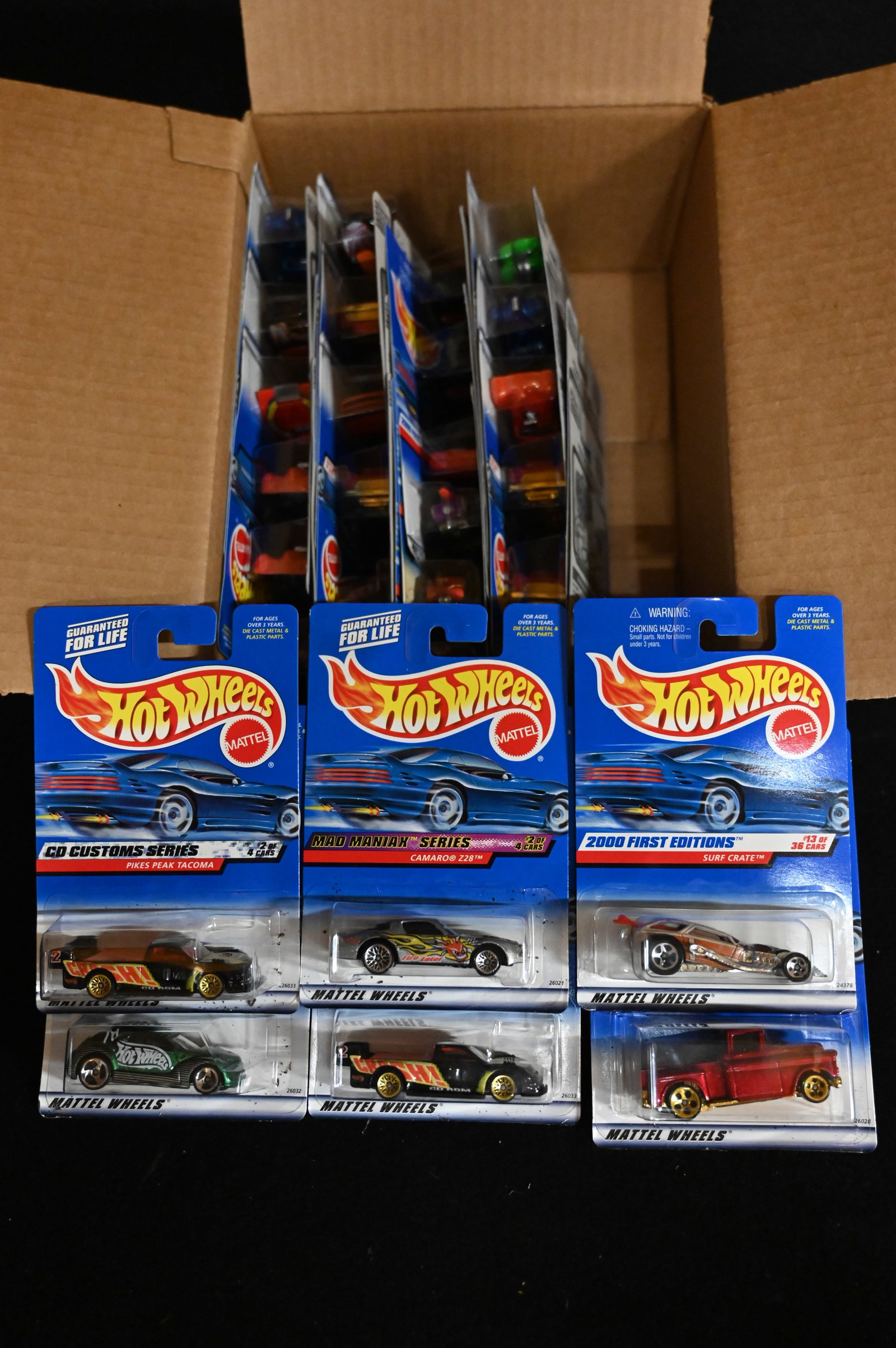 Mattel Hot Wheels Assortment contains 30 cars. All cars are brand new and in their original card.: Mattel Hot Wheels Assortment contains 30 cars. All cars are brand new and in their original card. We made sure the number of cars was correct and did not search through them. Most or all appear to be 