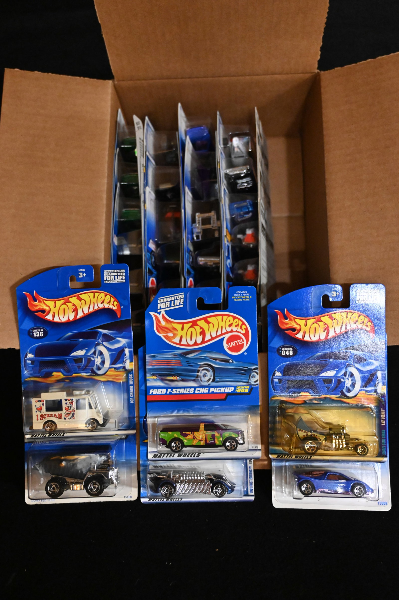Mattel Hot Wheels Assortment contains 30 cars. All cars are brand new and in their original card.: Mattel Hot Wheels Assortment contains 30 cars. All cars are brand new and in their original card. We made sure the number of cars was correct and did not search through them. Most or all appear to be 