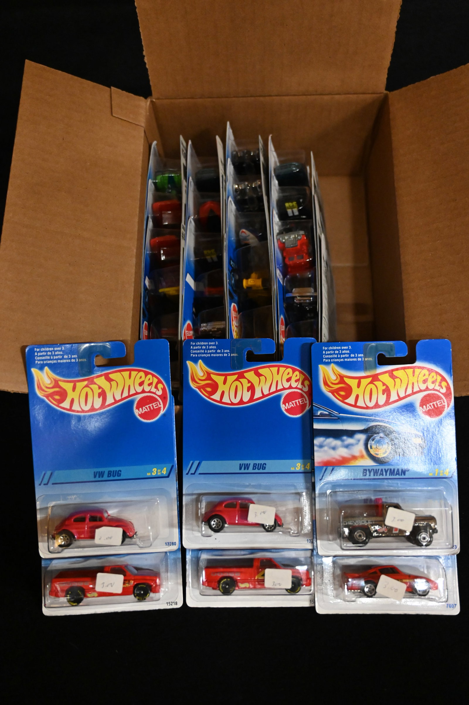 Mattel Hot Wheels Assortment contains 30 cars. All cars are brand new and in their original card.: Mattel Hot Wheels Assortment contains 30 cars. All cars are brand new and in their original card. We made sure the number of cars was correct and did not search through them. Most or all appear to be 