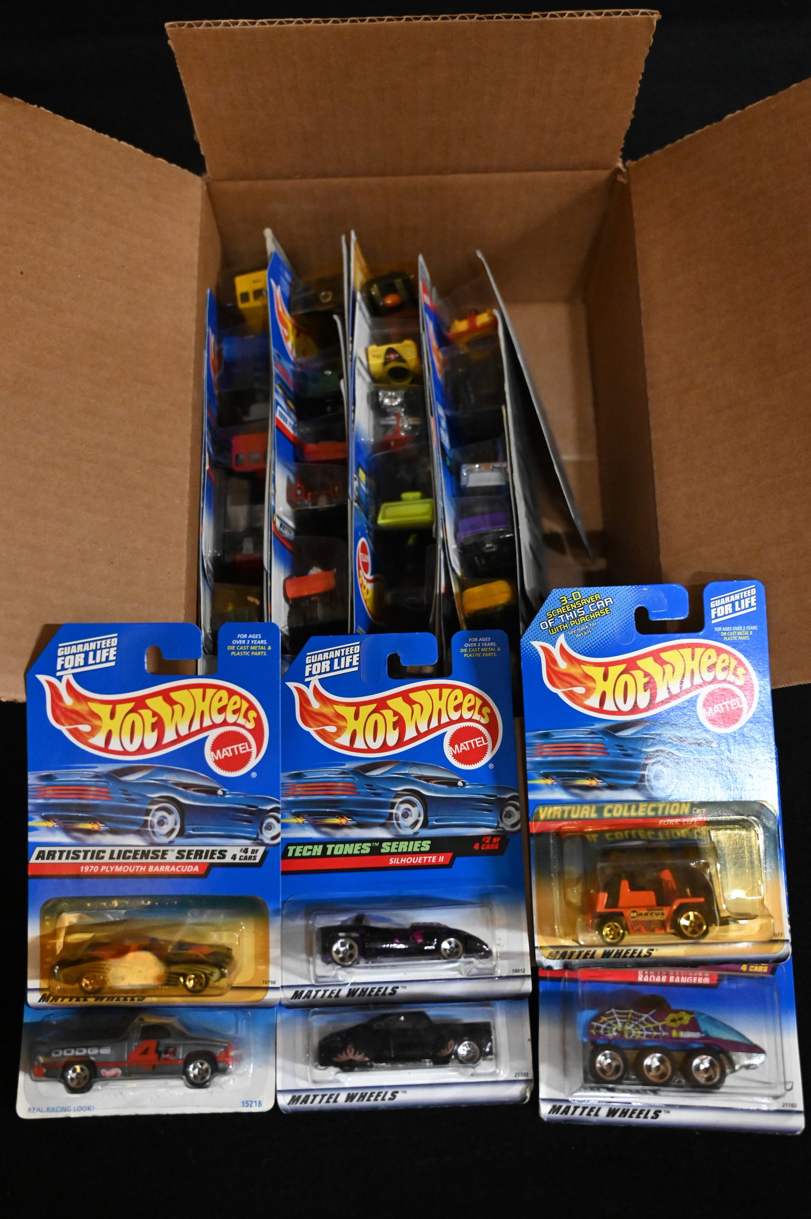 Mattel Hot Wheels Assortment contains 30 cars. All cars are brand new and in their original card.: Mattel Hot Wheels Assortment contains 30 cars. All cars are brand new and in their original card. We made sure the number of cars was correct and did not search through them. Most or all appear to be 