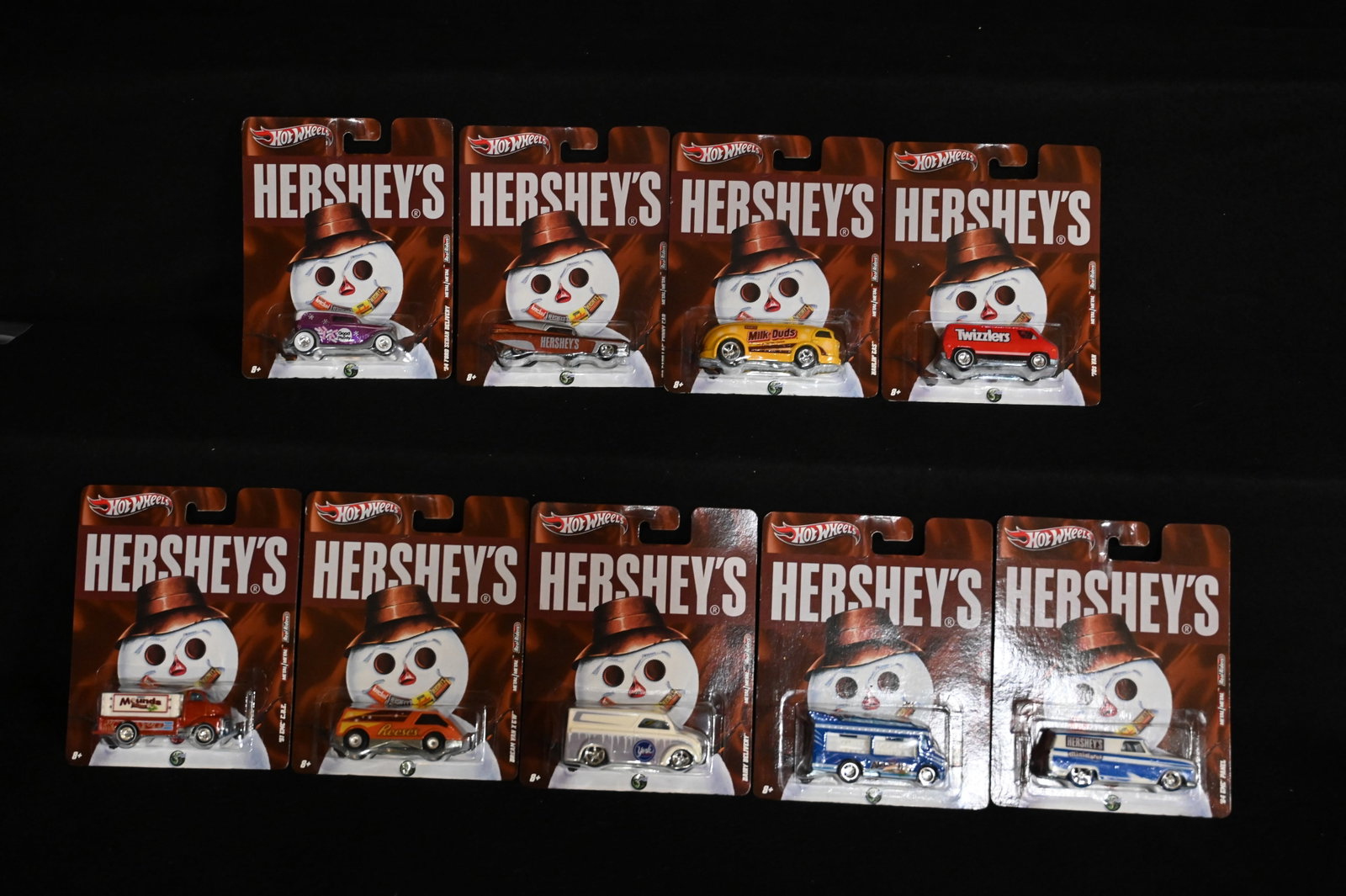 9 Hershey's Hot Wheels 2011 Die Cast Cars 9/10 of the set.: 9 Hershey's Hot Wheels 2011 Die Cast Cars 9/10 of the set.
