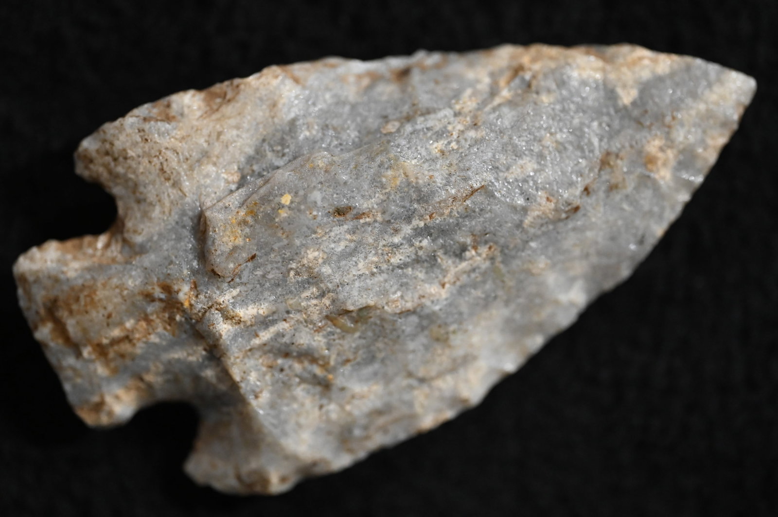 3 1/16" Oolithic Chert Etley Found in Moniteau Co. Missouri.: 3 1/16" Oolithic Chert Etley Found in Moniteau Co. Missouri. Key words: Ancient, Prehistoric Native American Indian Artifacts, Arrowheads, Stone Tools
