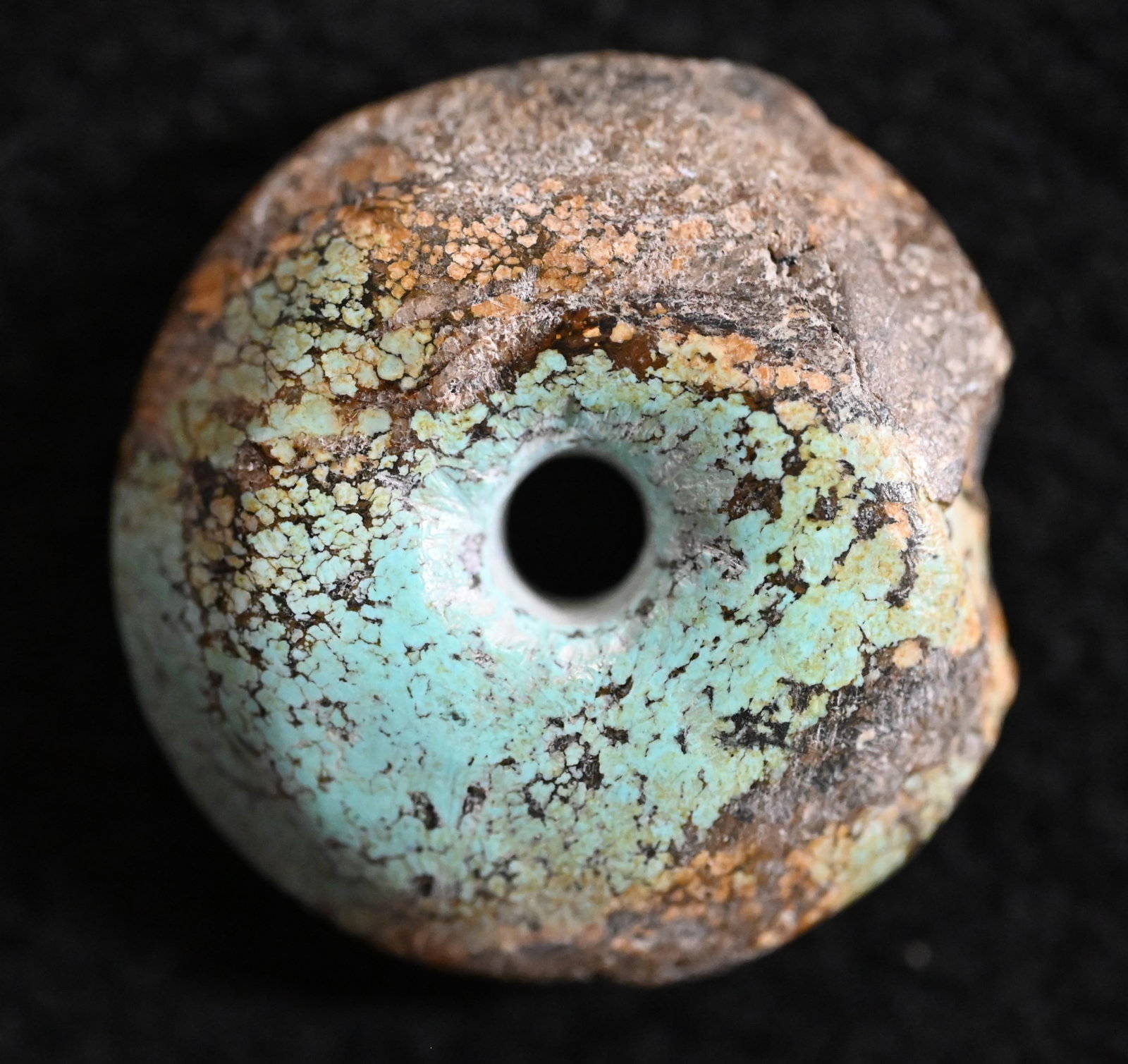1 5/16" Drilled Jade Bead Found in Central America.: 1 5/16" Drilled Jade Bead Found in Central America.