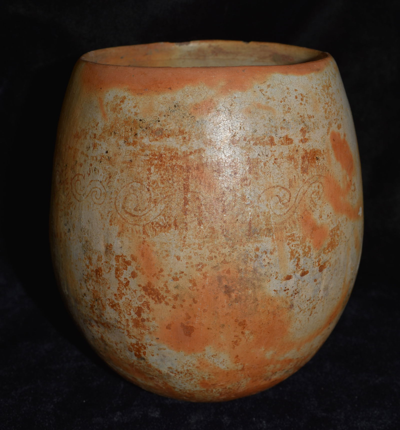 Pre-Columbian Mayan Hand Painted Pottery Cylinder Vessel 300 BC Positive Oxygen Plumbate (1 of 9)