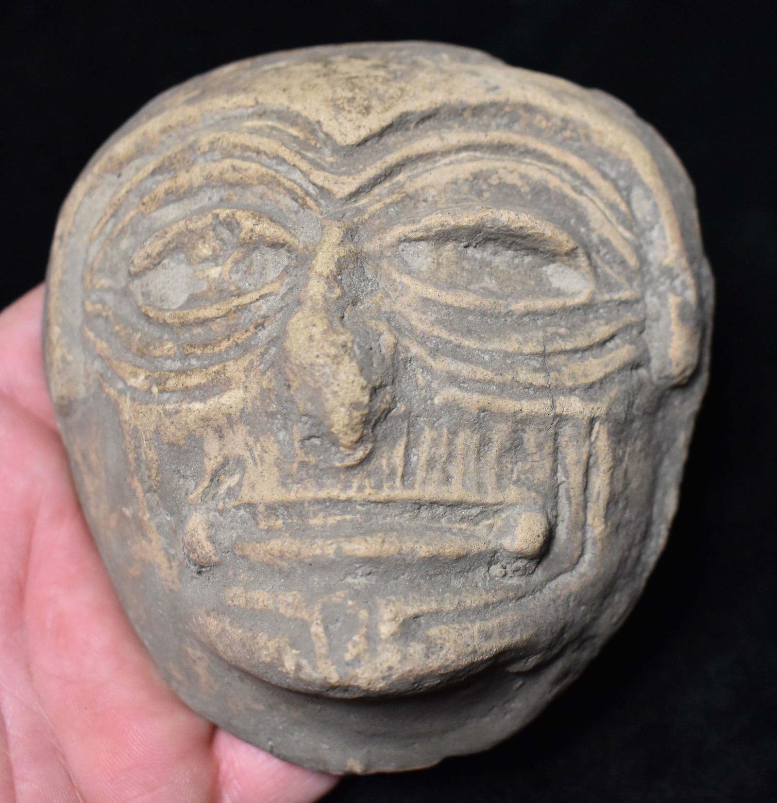 Pre-Columbian Mayan Pottery God Face (1 of 7)