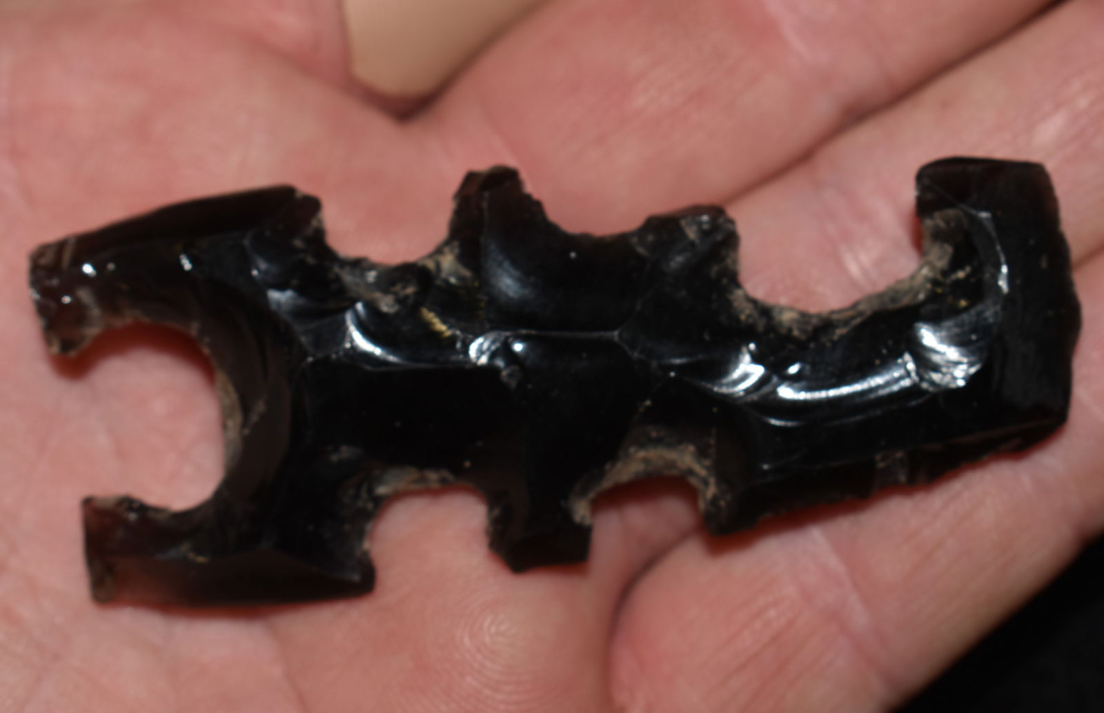 Pre-Columbian 2 7/8" Obsidian Scorpion Eccentric (1 of 7)