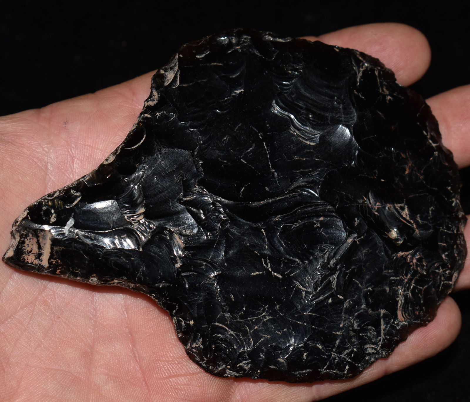 Pre-Columbian 4 1/2" Obsidian Stone Axe (1 of 10)