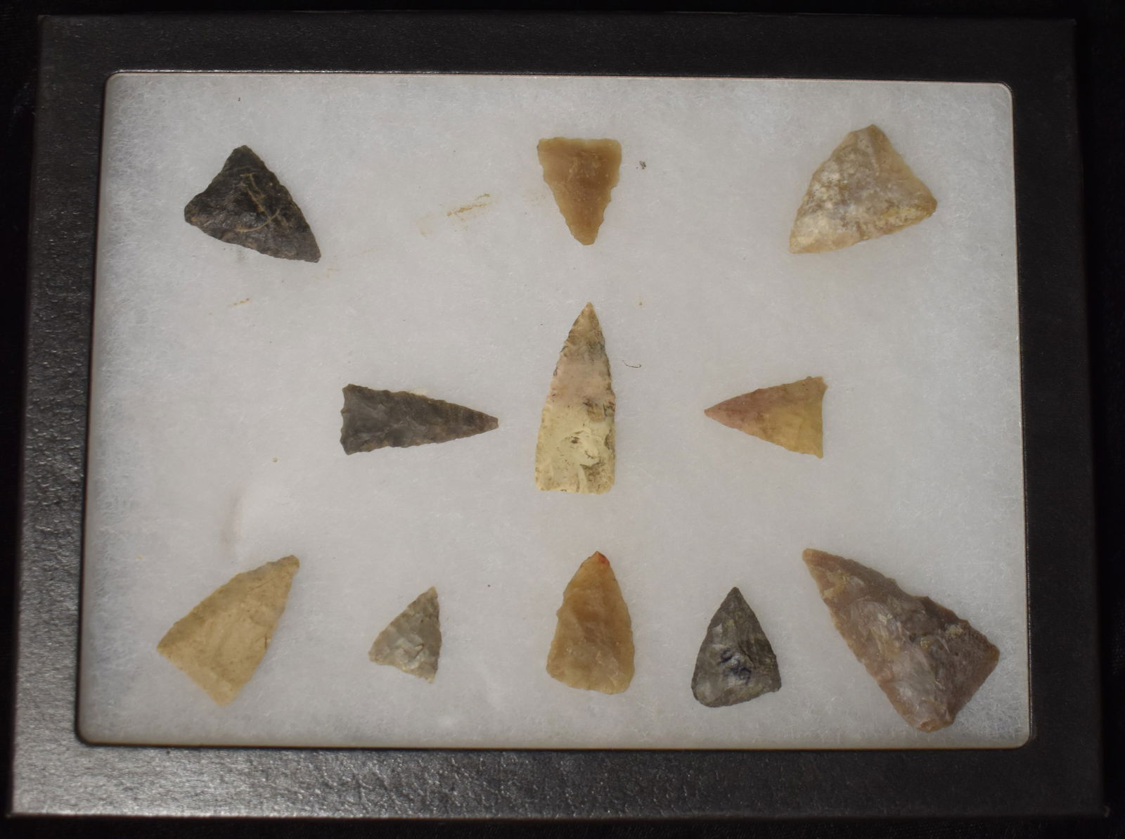 Frame of 11 Madison and Triangular Arrowheads found in the Midwest (1 of 10)