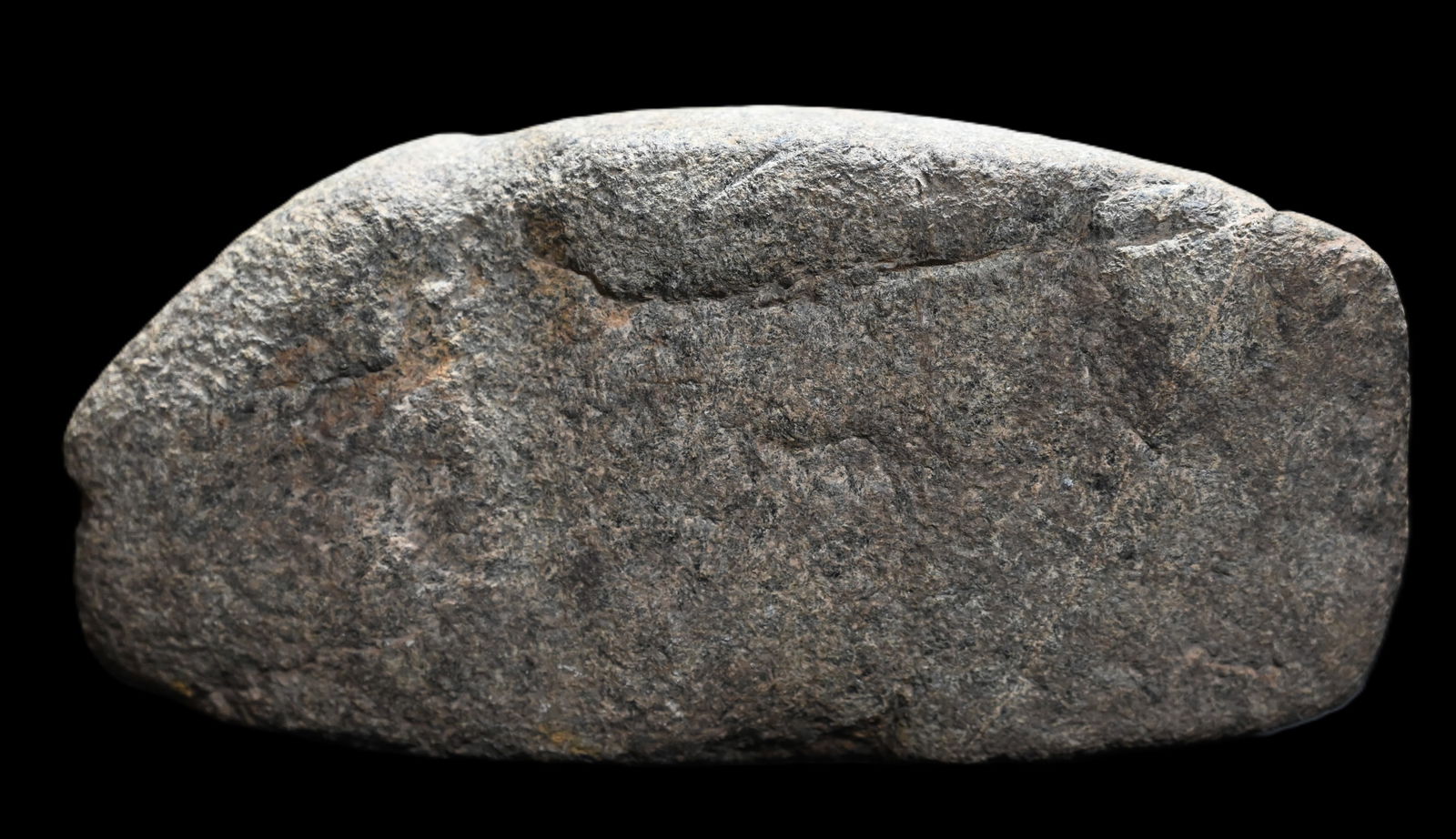 Large 9 1/2" Axe in Mid Manufacture.  3/4 Groove made out of a Green Granite Stone.  Very rare to (1 of 8)