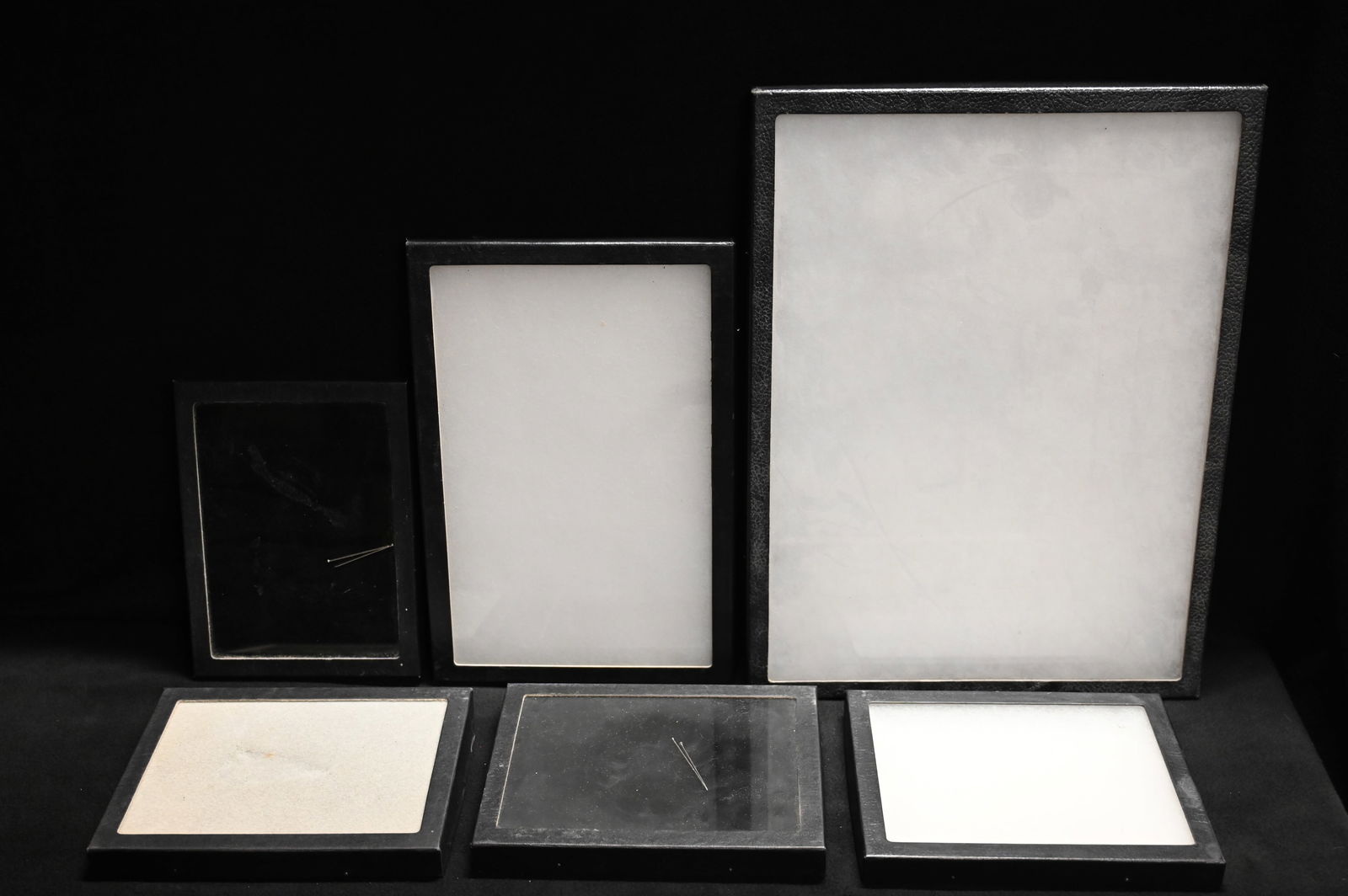 6 Riker Frames includes 1 - 12x16.  1 - 8x12.  4 - 6x8. (1 of 4)