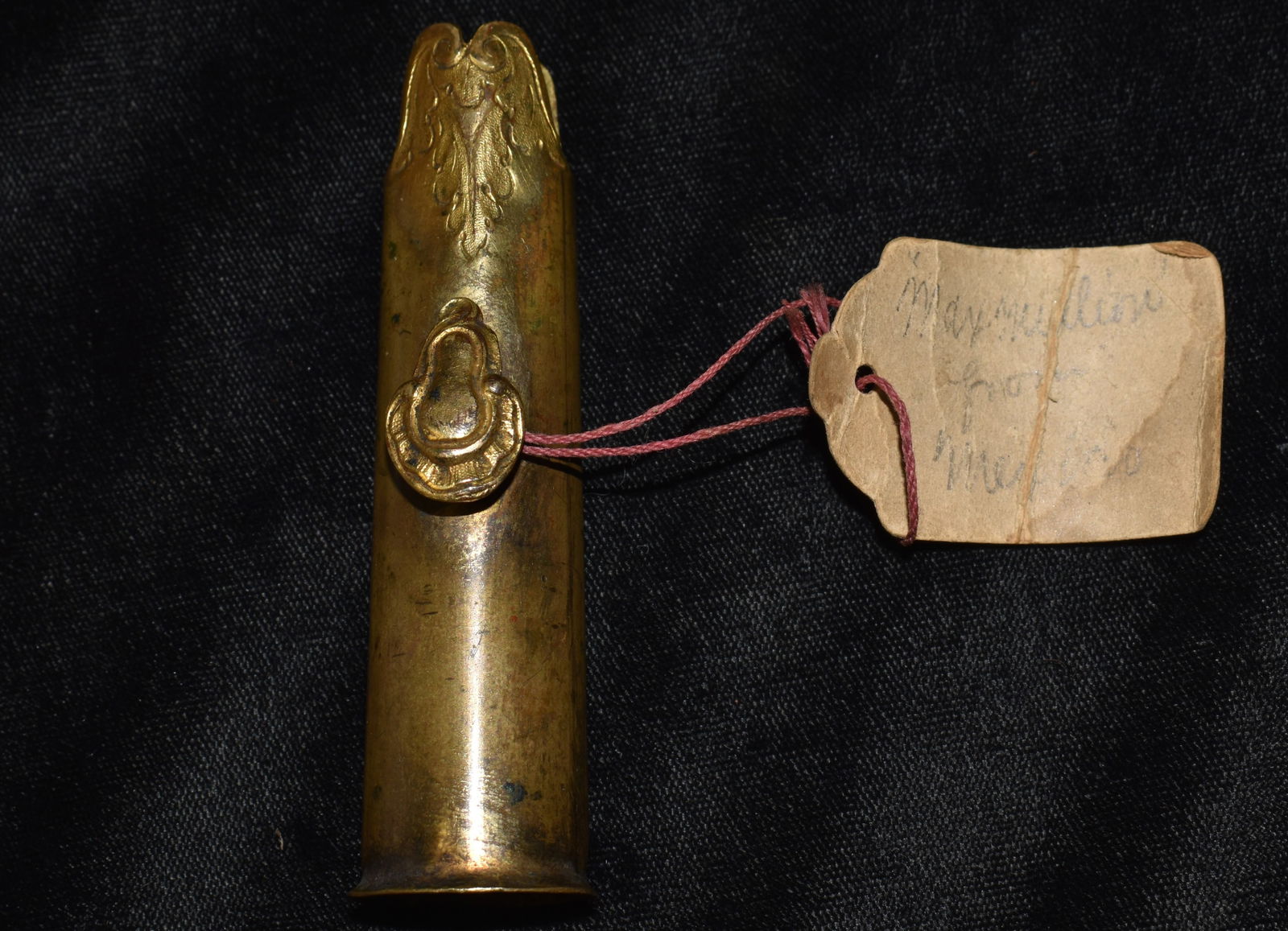 Austrian Top Piece for WWI Sword Sheath/Scabbard - Gold Gilted (1 of 7)