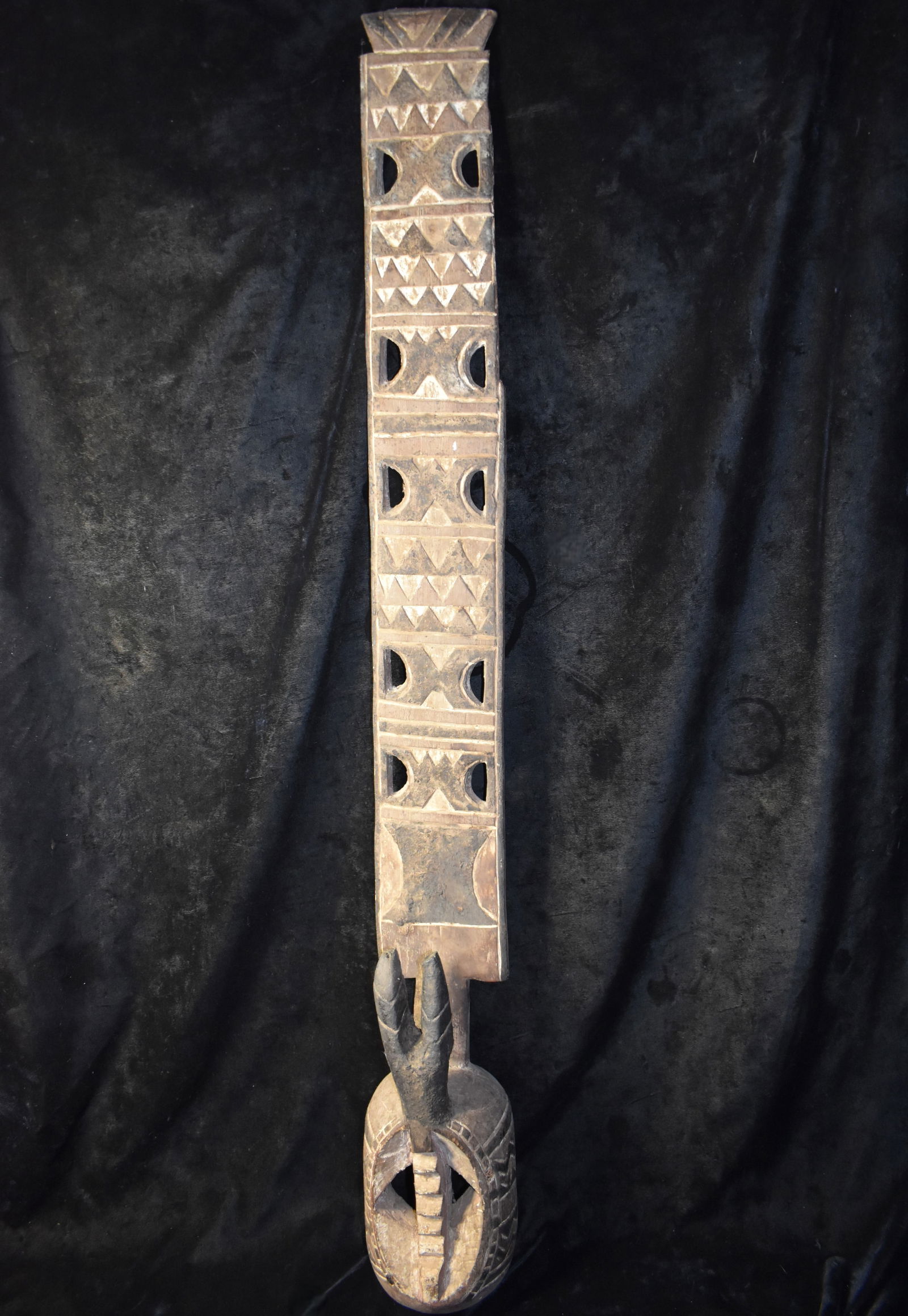 46 1/2" Mossi Karenga Mask, Burkina Faso Plank Mask - Mid Century or Older (1 of 14)